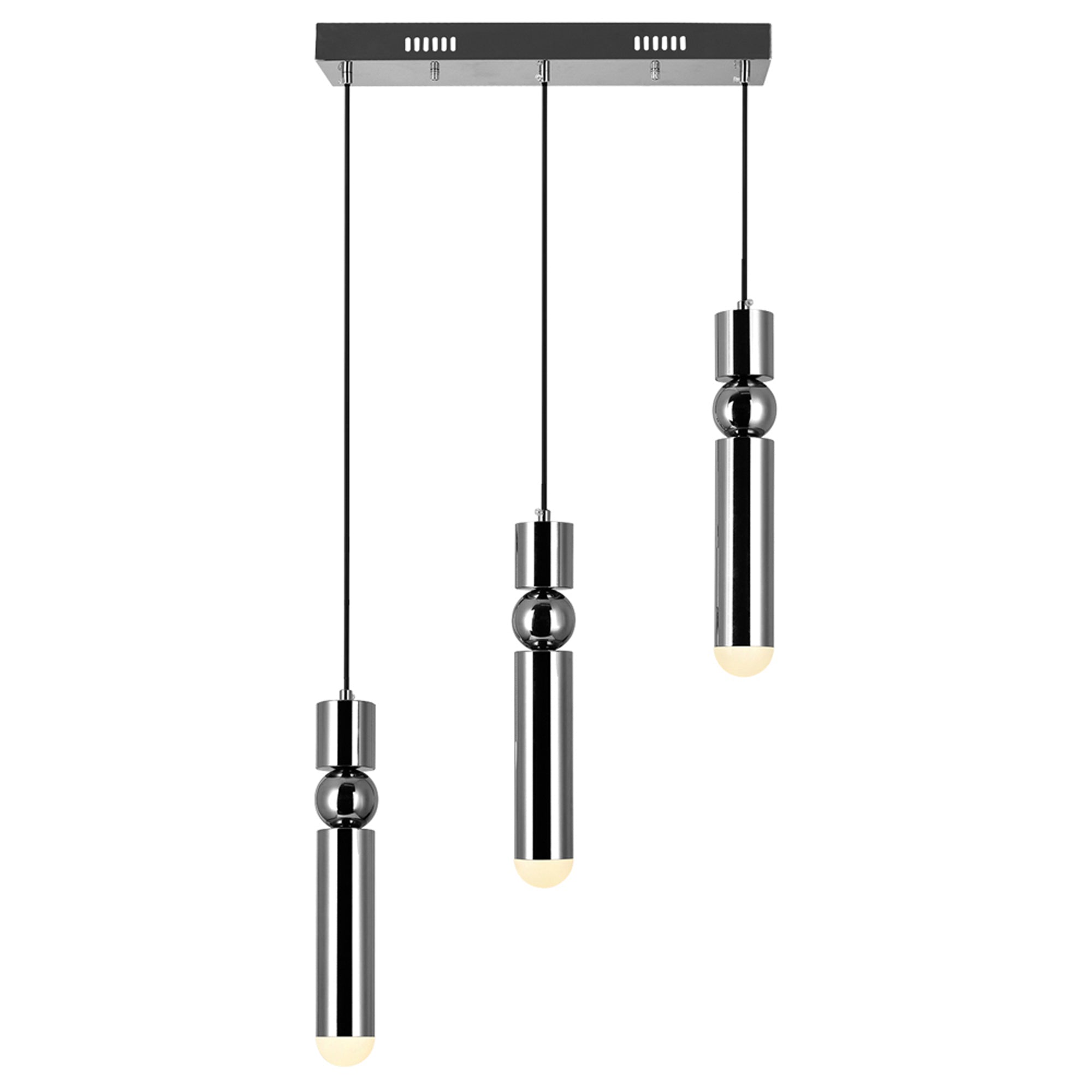 Chime 3 Light Polished Nickel Table Chandelier