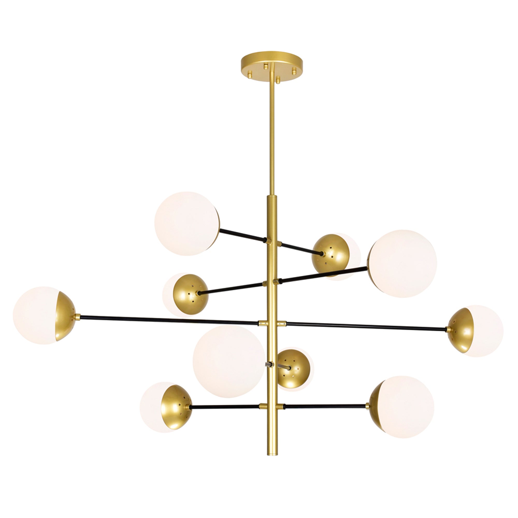 Compass 10 Light Gold Chandelier Medallion Finish