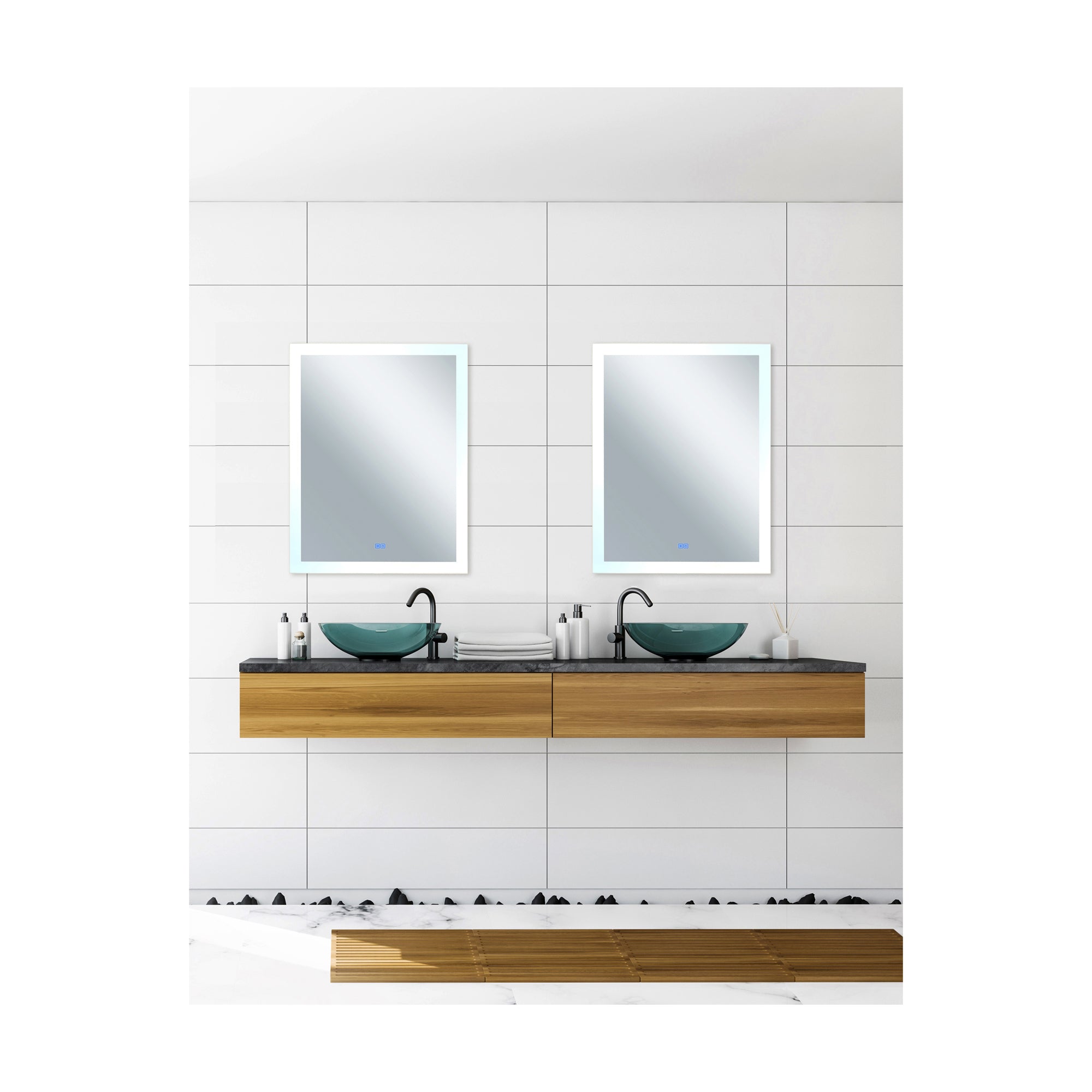 Abigail Mirrors 32x40 Matte White LED