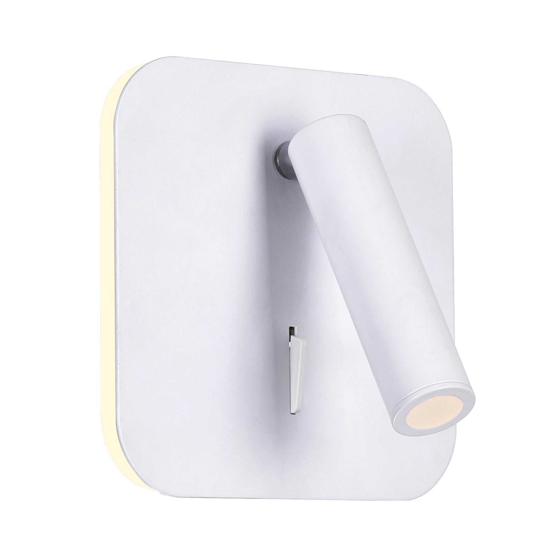 Private I 1 Light White Wall Sconce Integrated LED