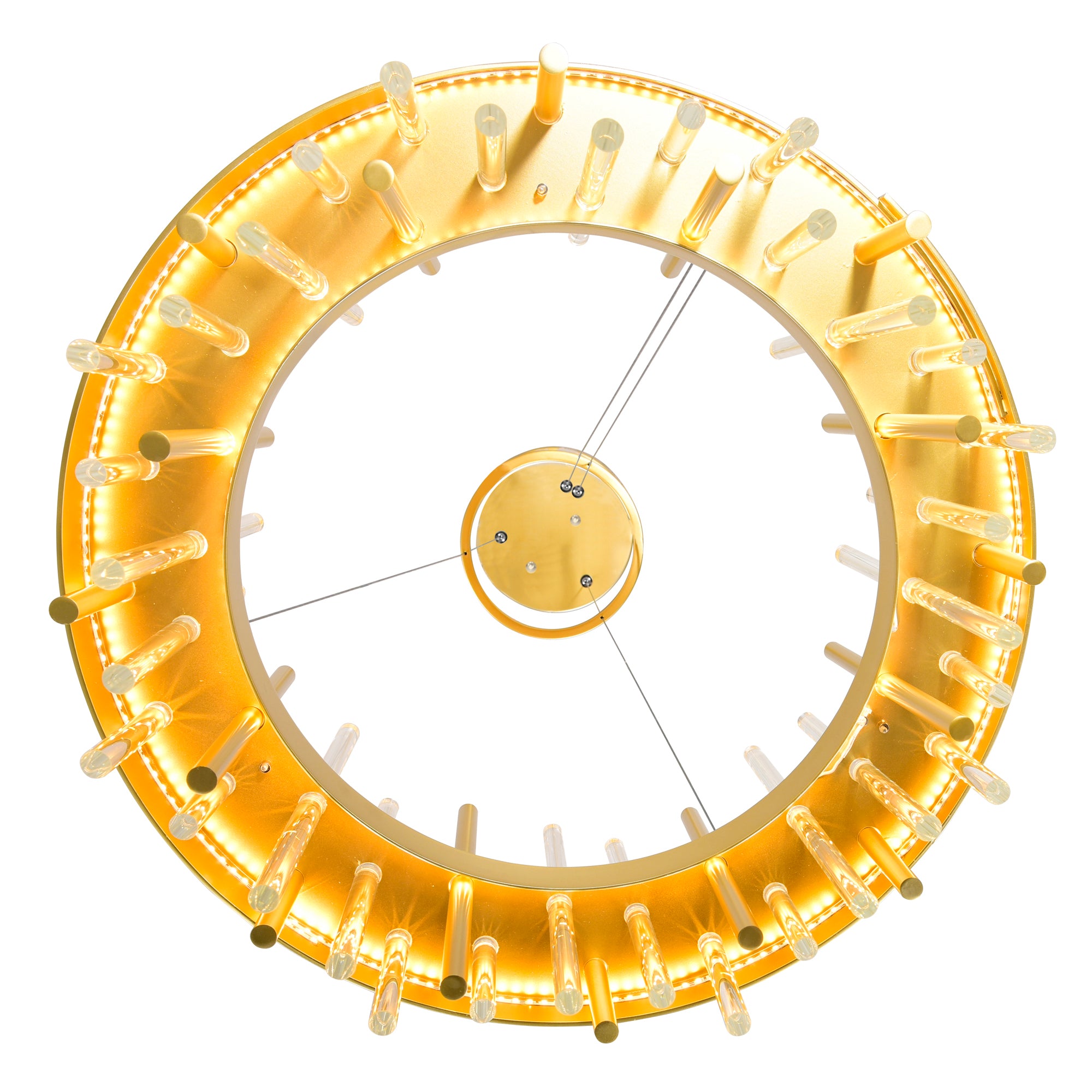 Millipede Chandeliers 26 Inch Satin Gold