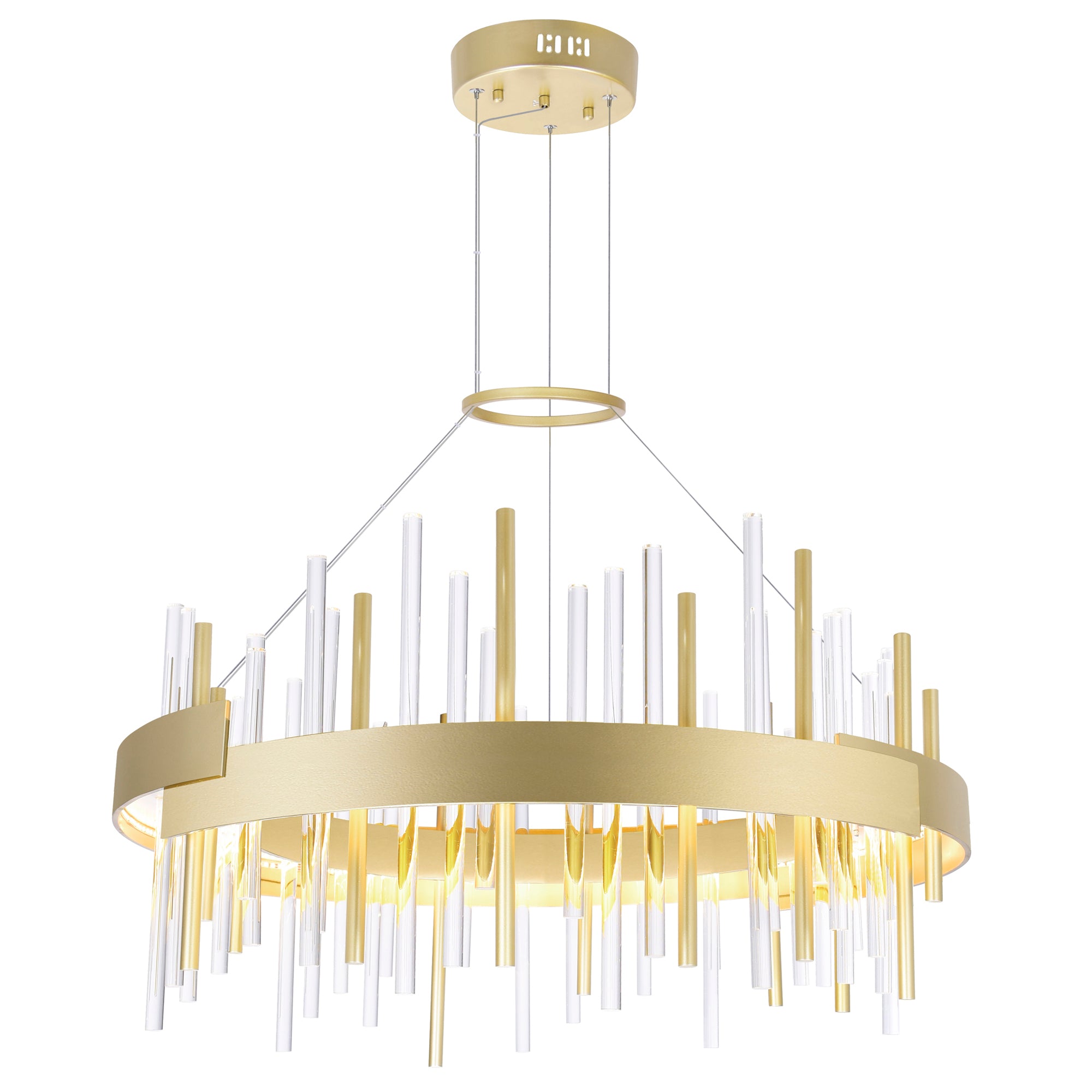 Millipede Chandeliers 26 Inch Satin Gold