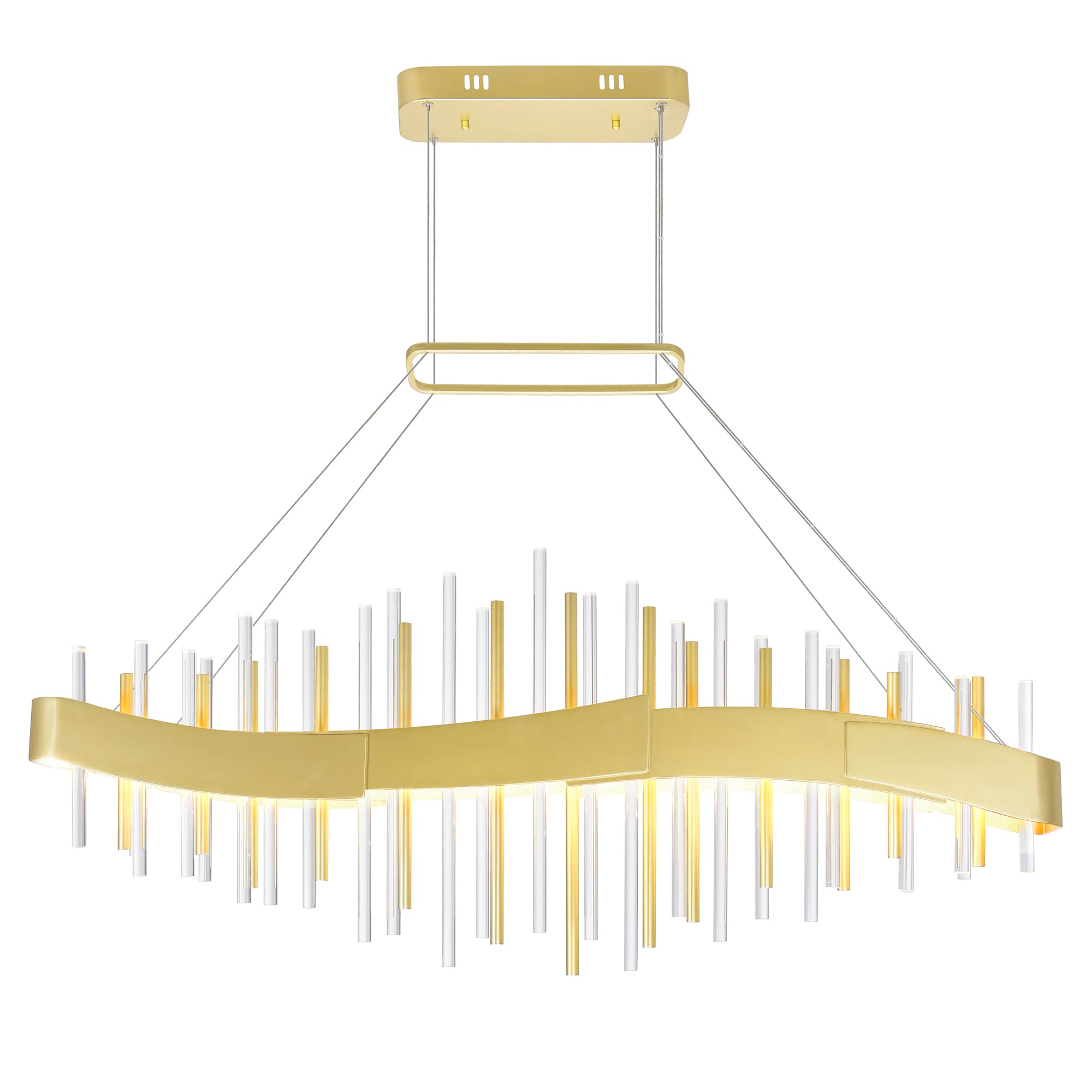 Millipede Chandeliers Satin Gold LED 40 Inch