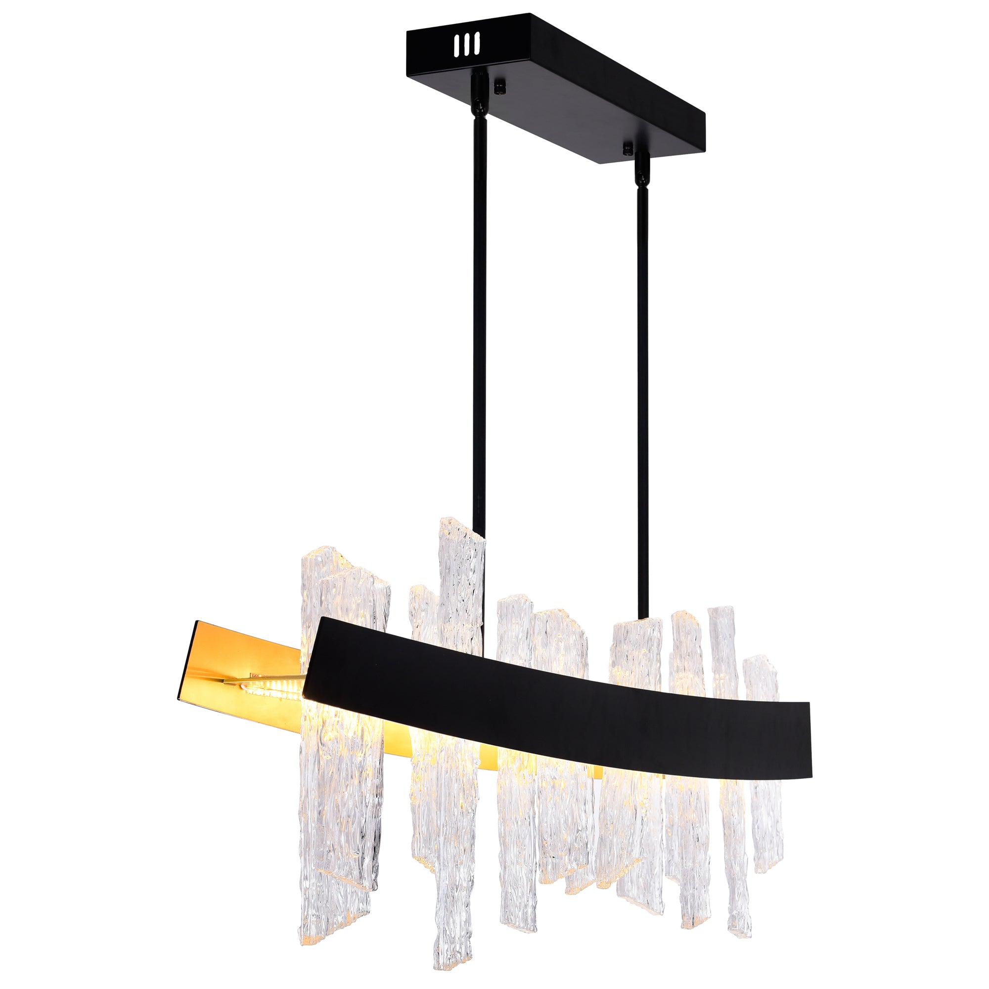 Guadiana Chandeliers 39 Inch LED Black Finish