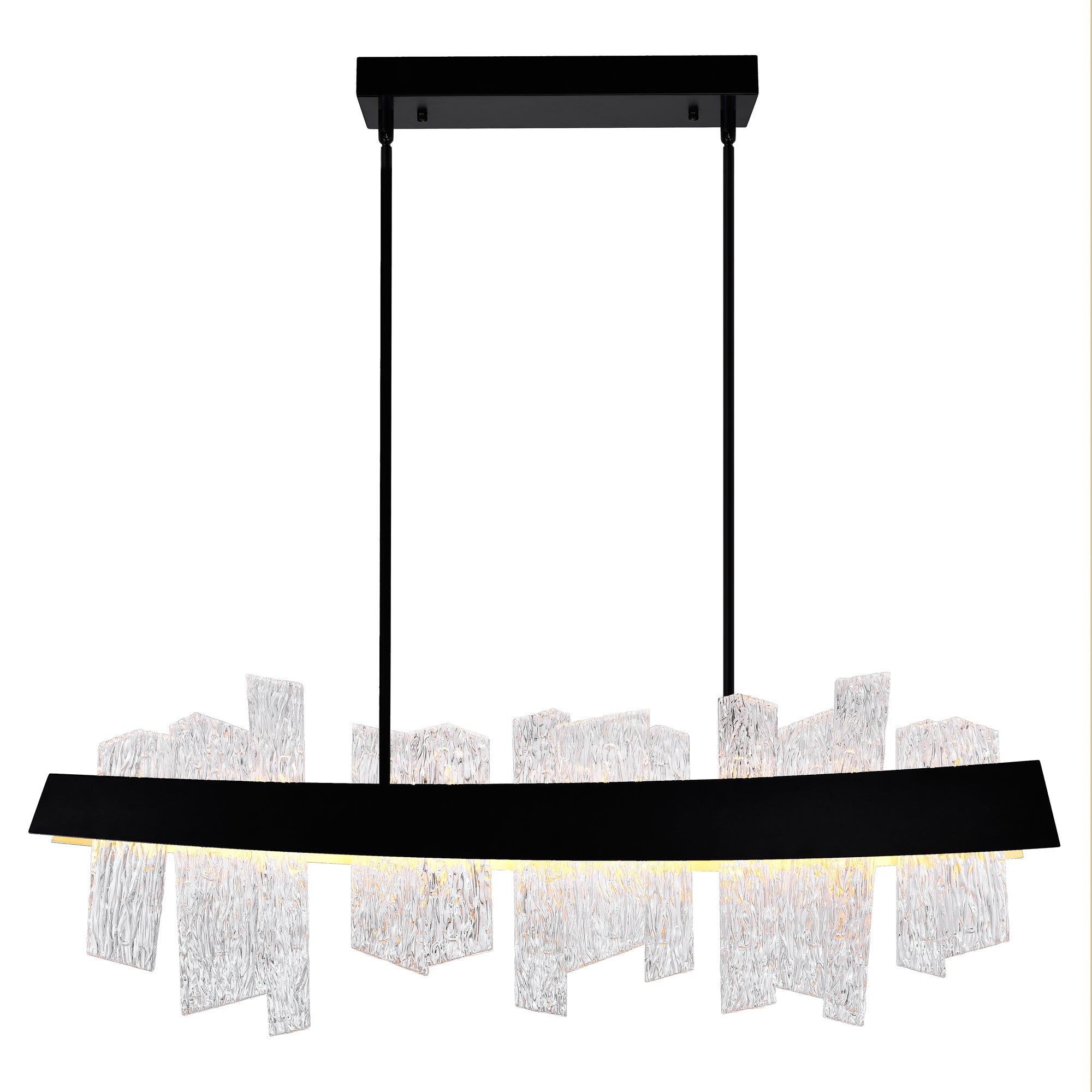 Guadiana Chandeliers 39 Inch LED Black Finish