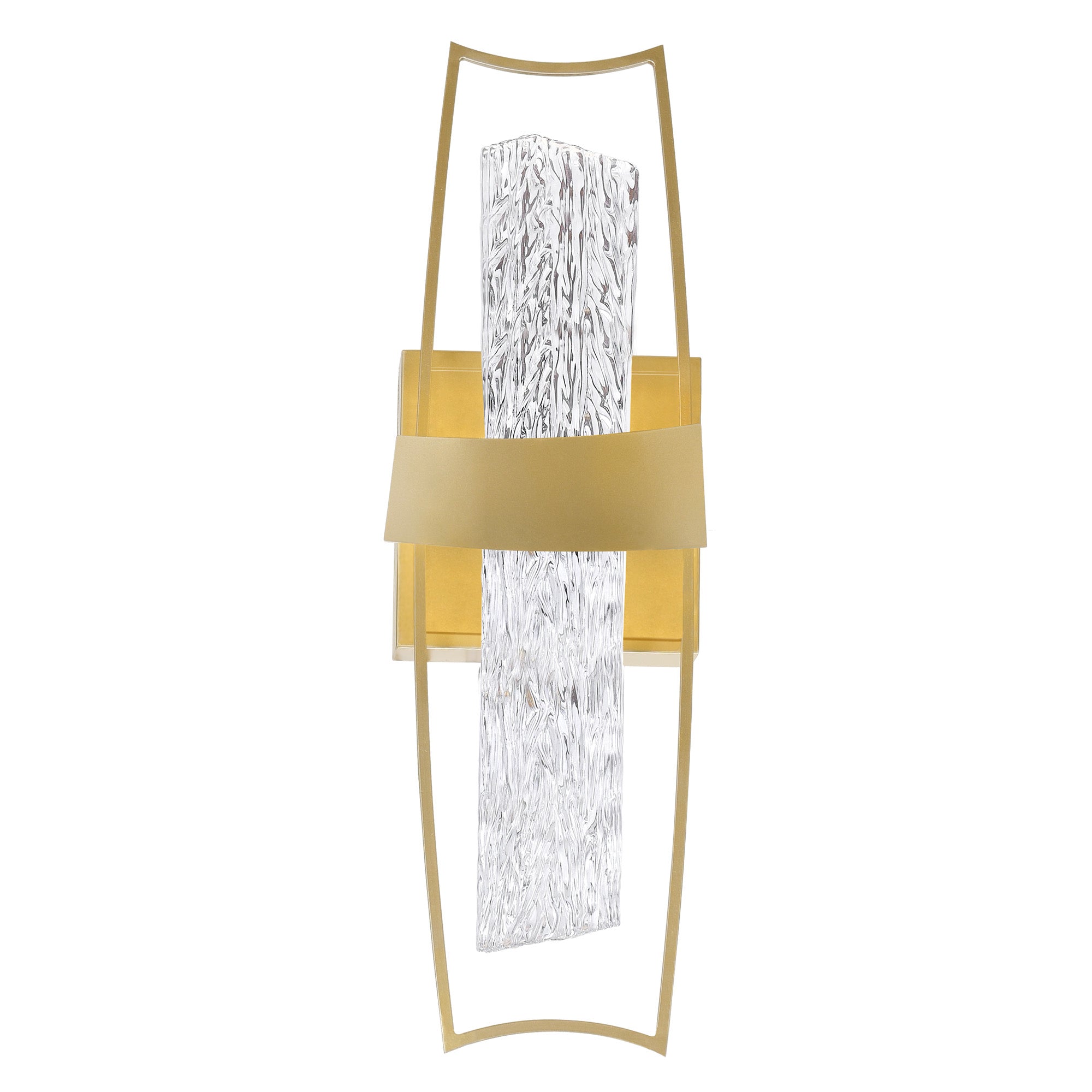 Guadiana Wall Lights Satin Gold Glass LED