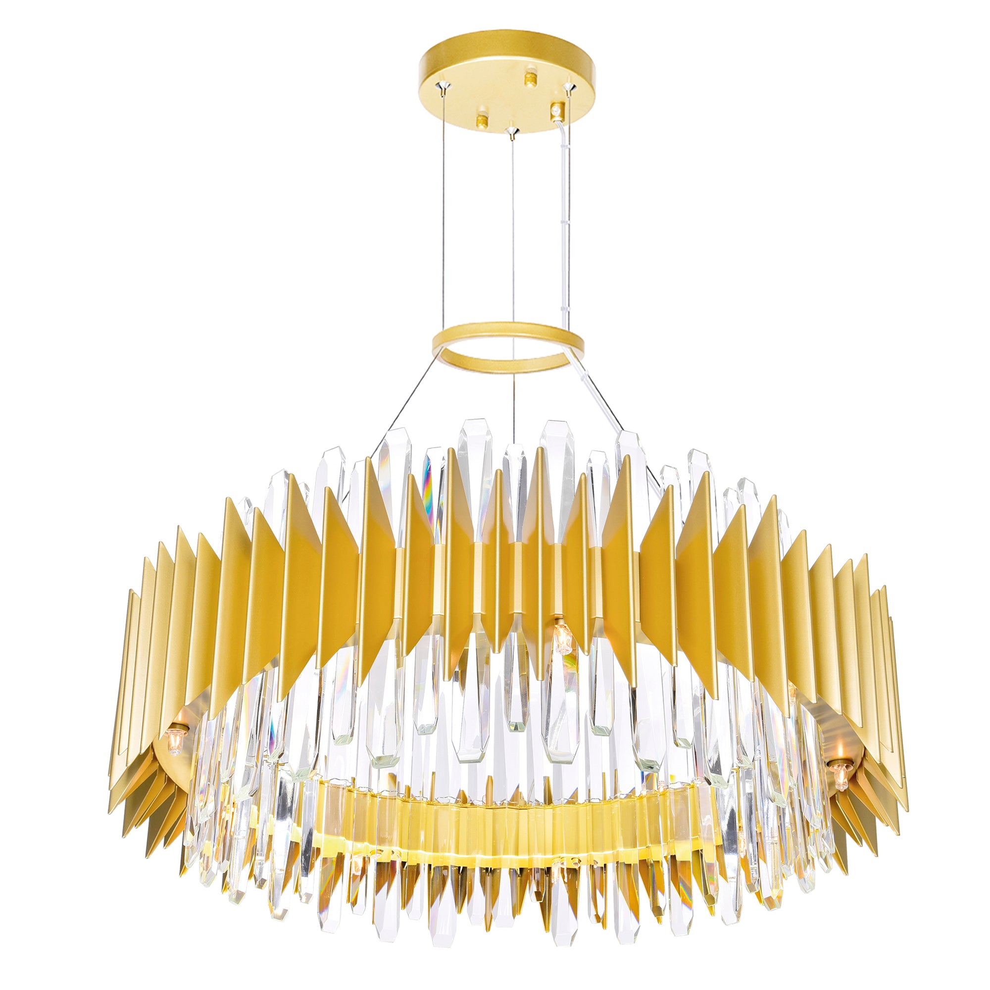 Cityscape Chandeliers 18 Light Satin Gold