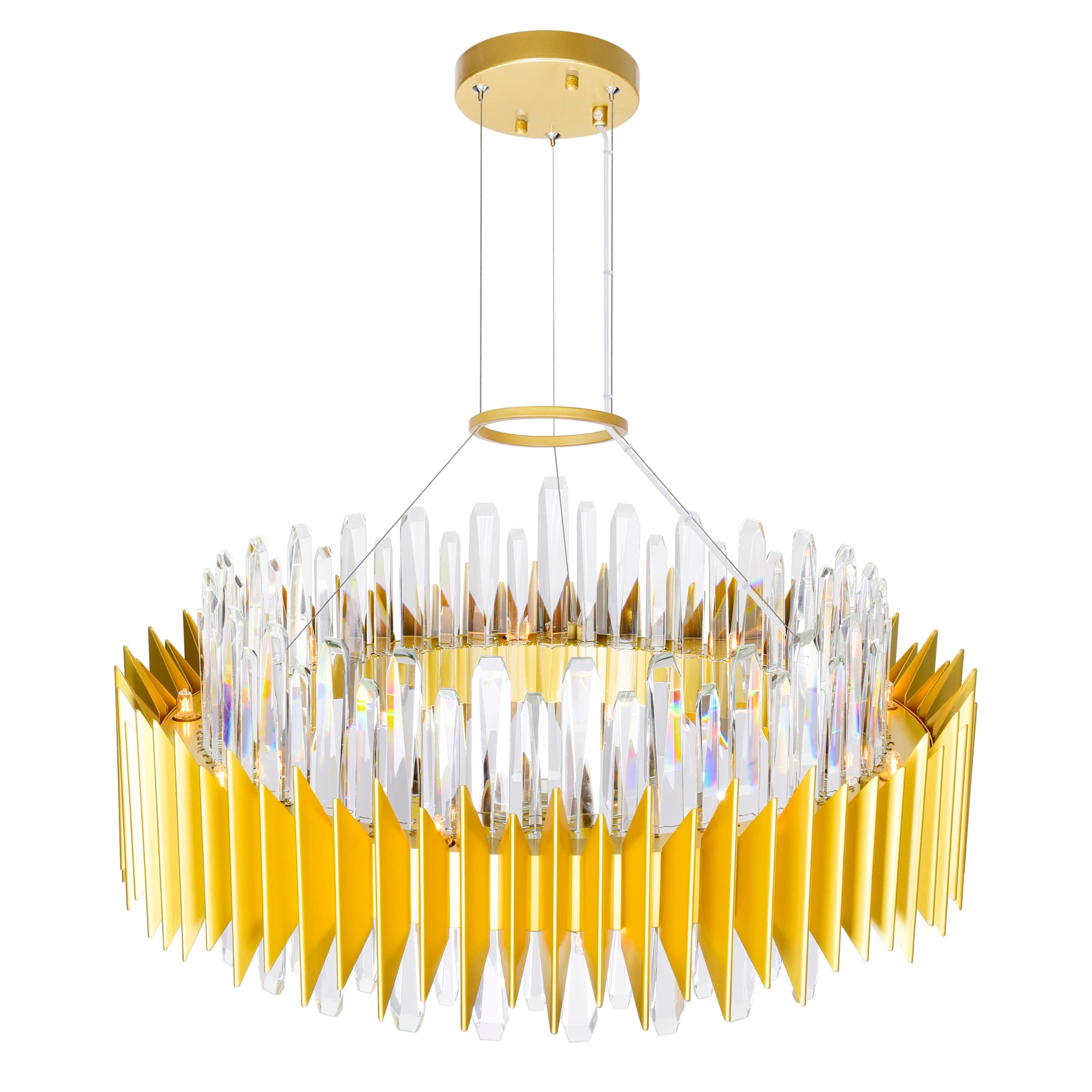 Cityscape Chandeliers 18 Light Satin Gold