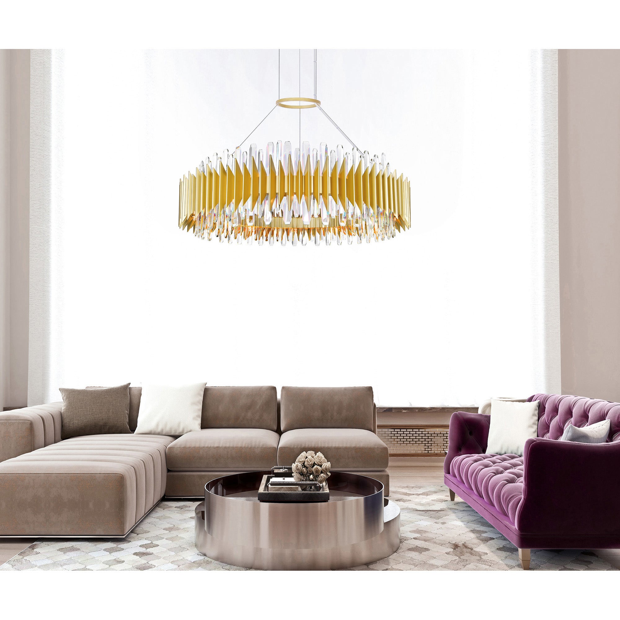 Cityscape Chandeliers 24 Light Satin Gold