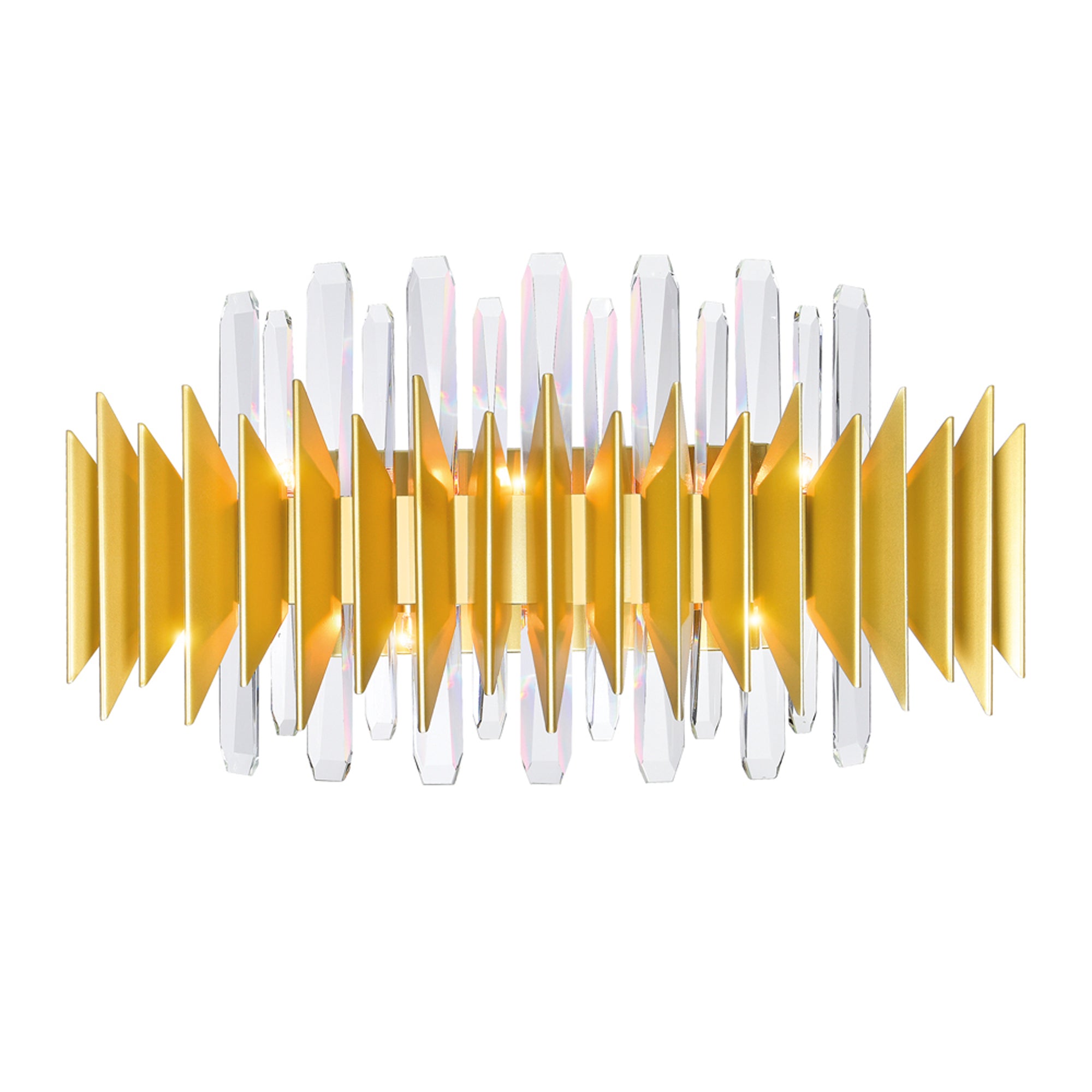 Cityscape Vanity Lights Satin Gold 7 Lights