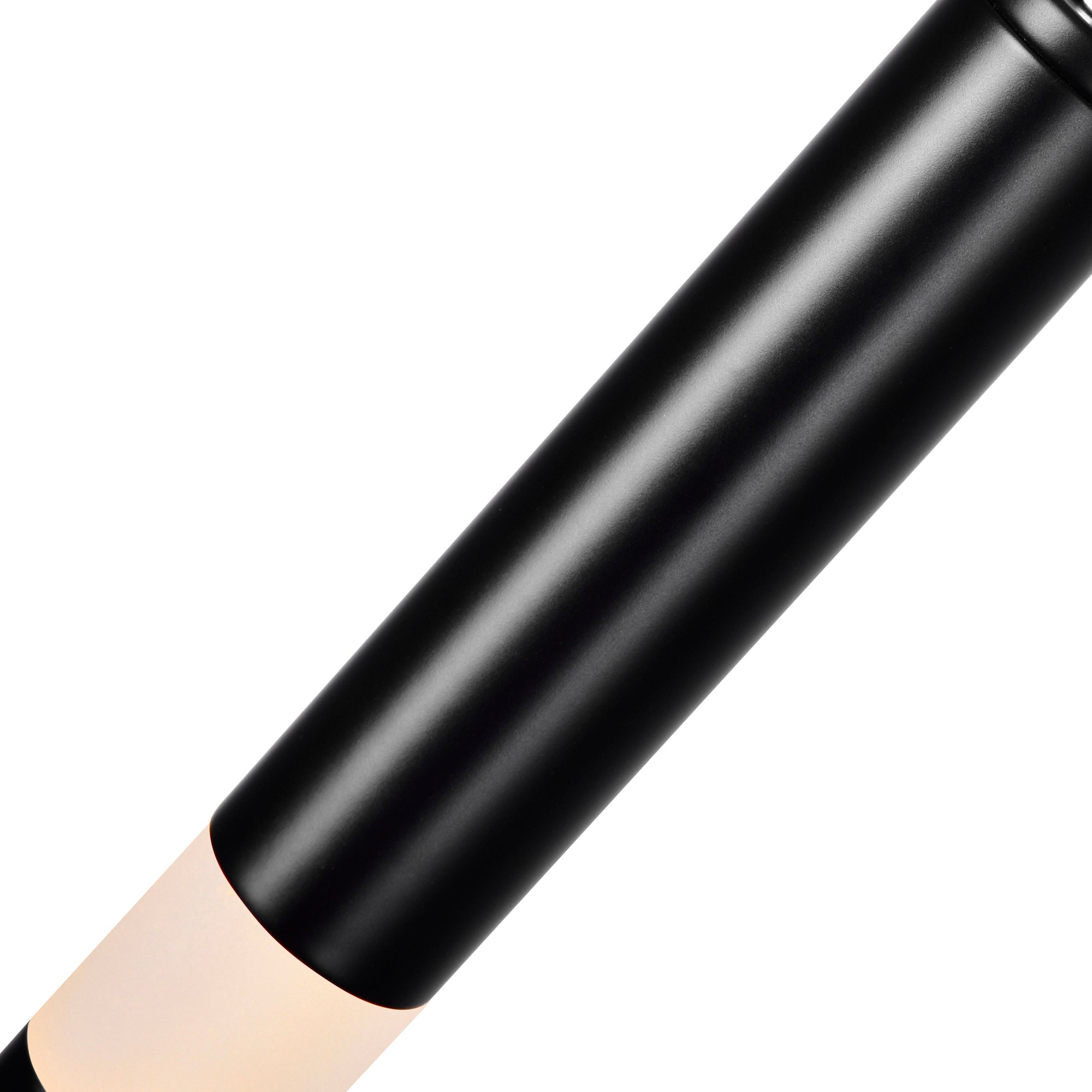 Flute 5 Light LED Black Chandelier