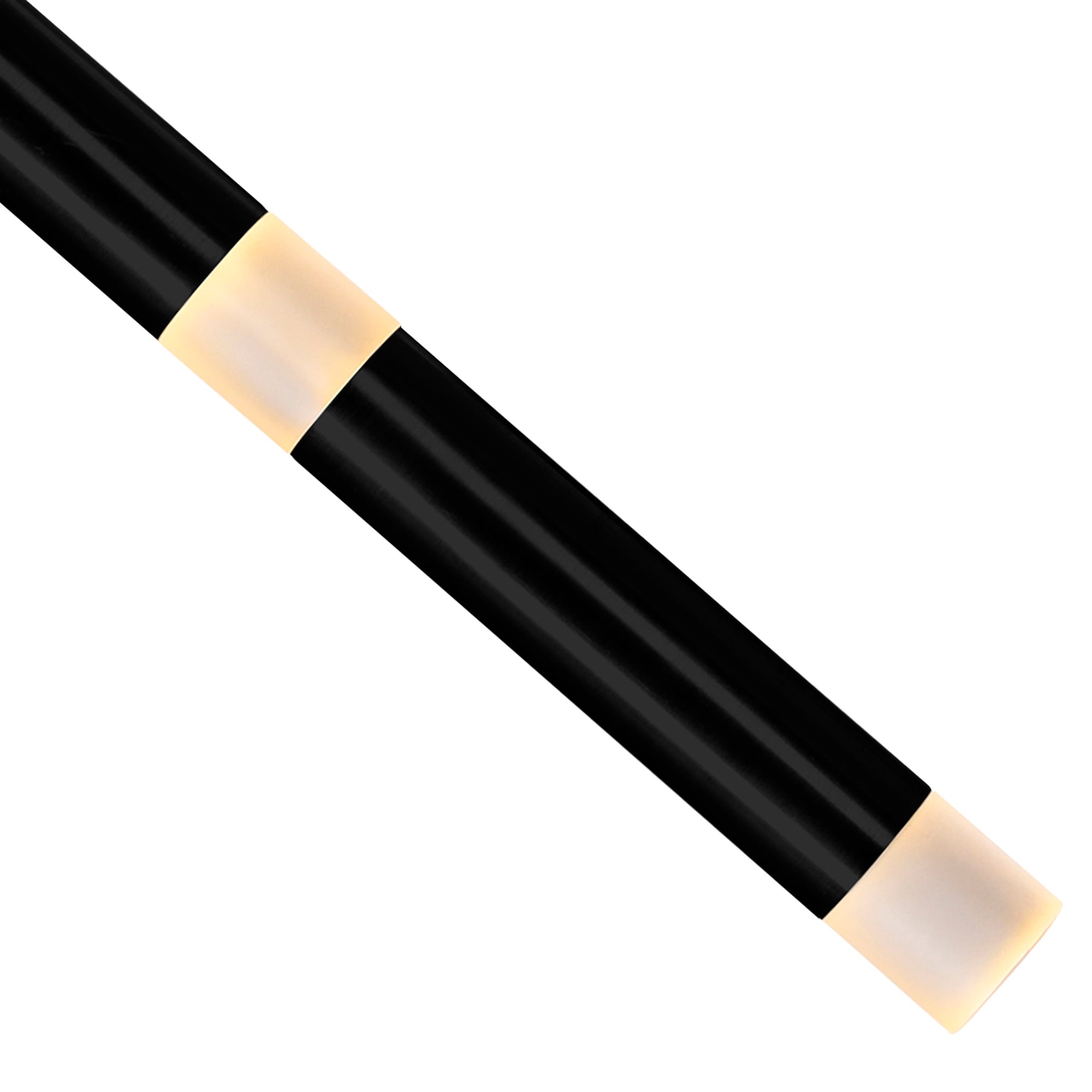 Flute 5 Light LED Black Chandelier