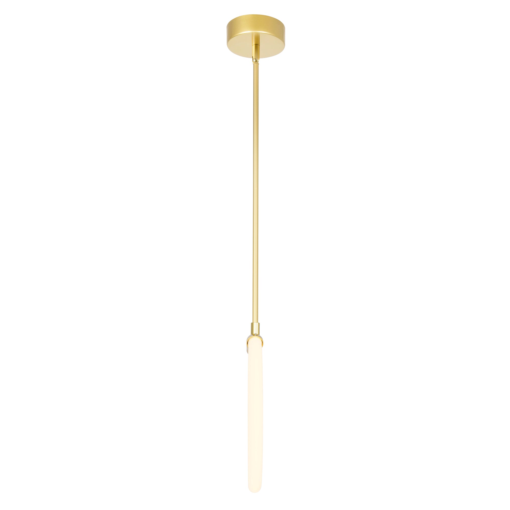 Hoops Integrated LED 10in Satin Gold Mini Pendant