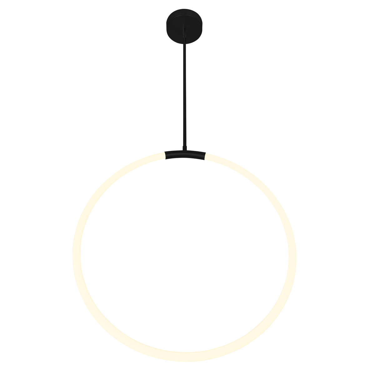Hoops Chandeliers 24in Black LED