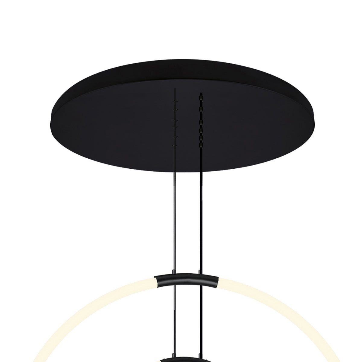 Hoops Chandeliers 6 Light Black Finish