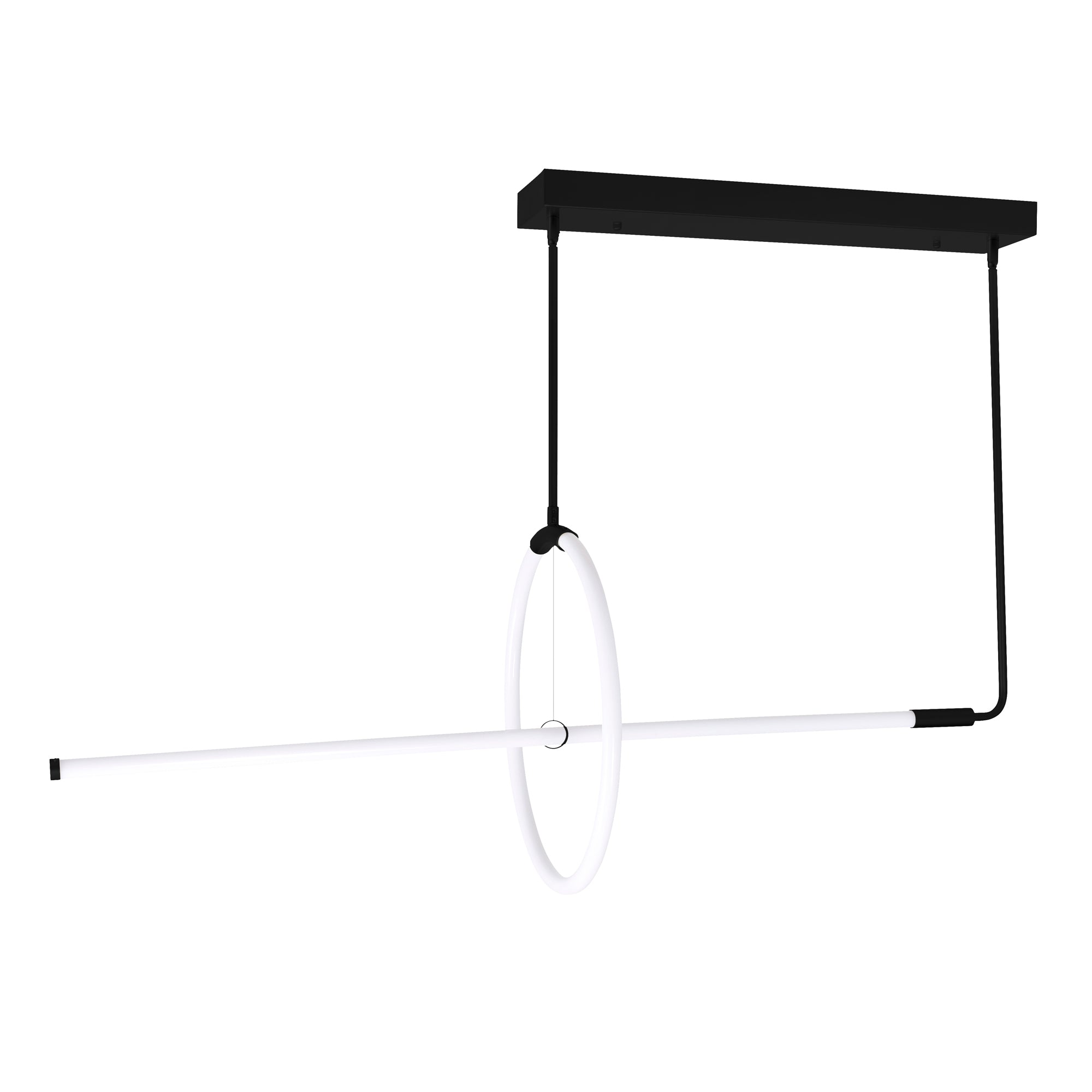 Hoops Integrated LED Black Chandelier