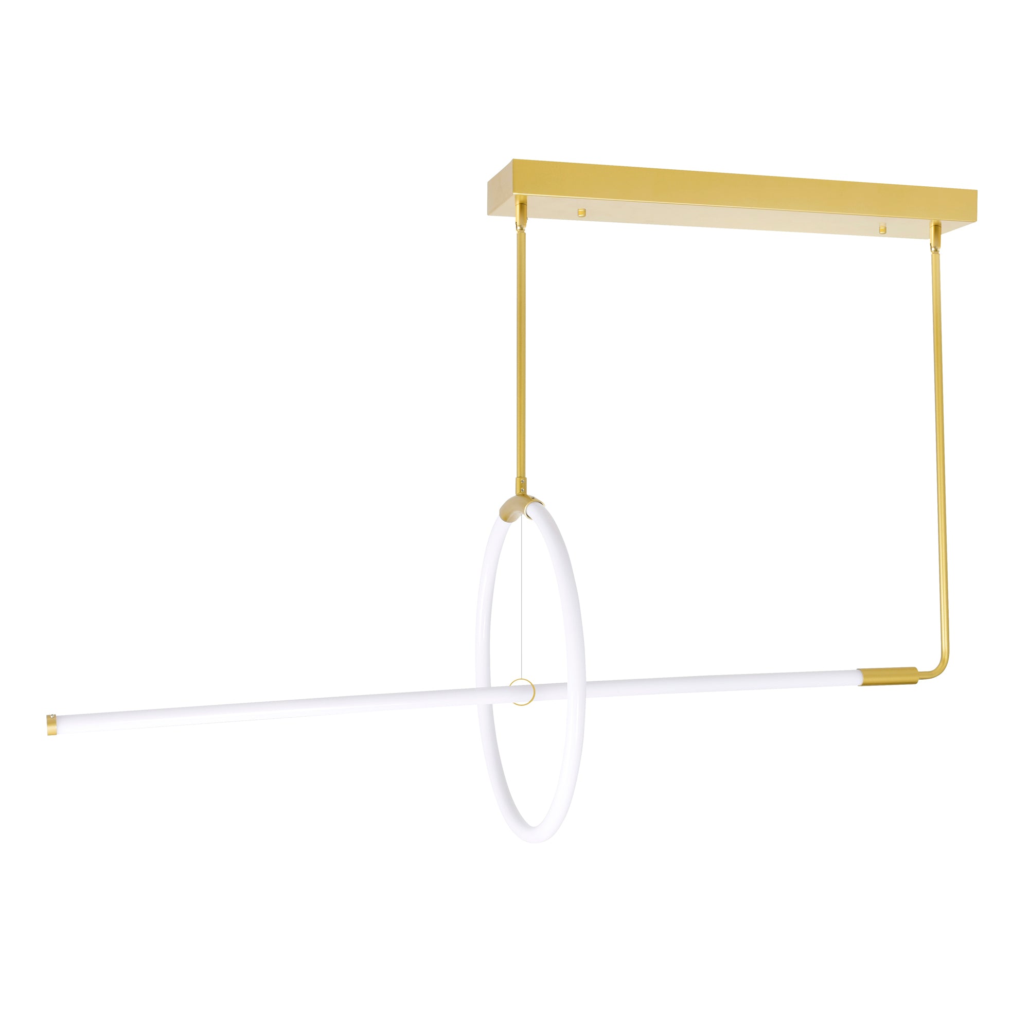 Hoops Integrated LED Satin Gold Chandelier