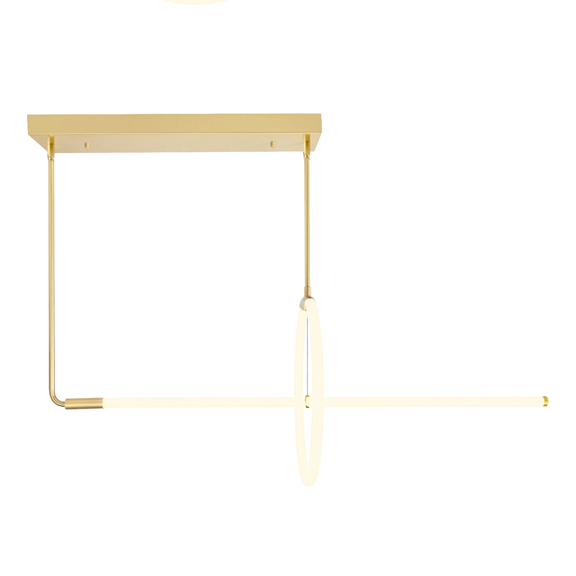 Hoops Integrated LED Satin Gold Chandelier