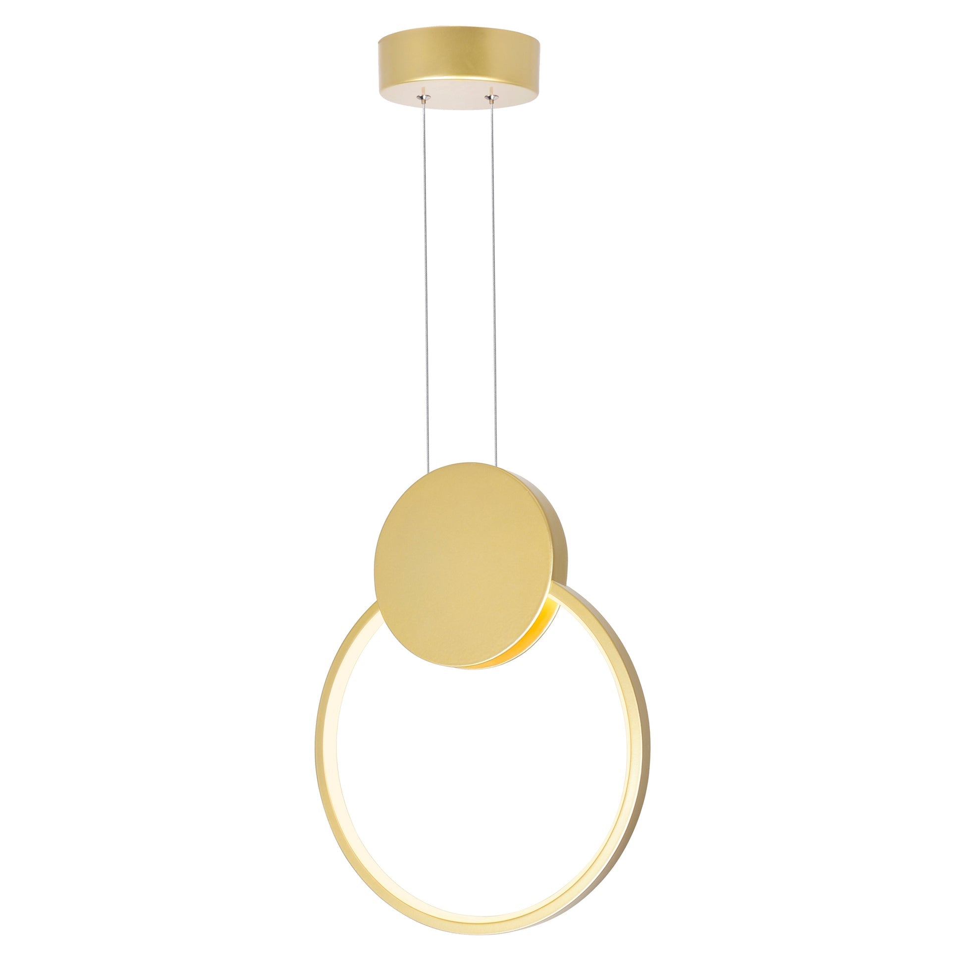 Pulley 12in Gold Mini Pendant Integrated LED