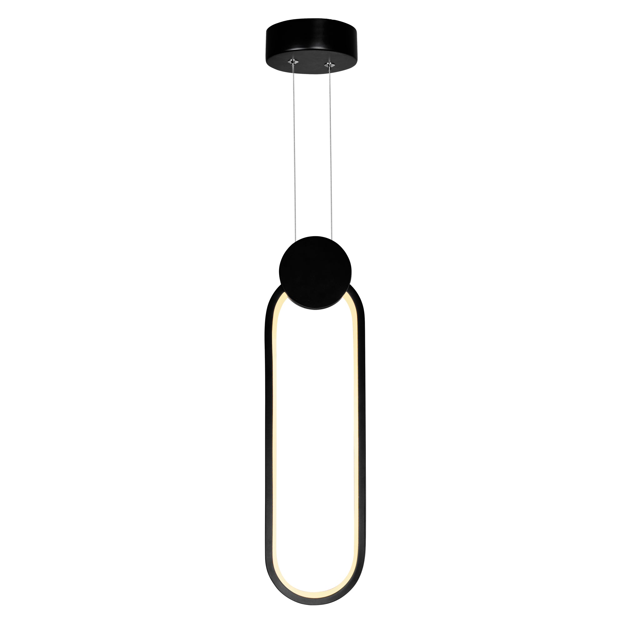 Pulley Integrated LED 1 Light 4 Inch Black Mini Pendant
