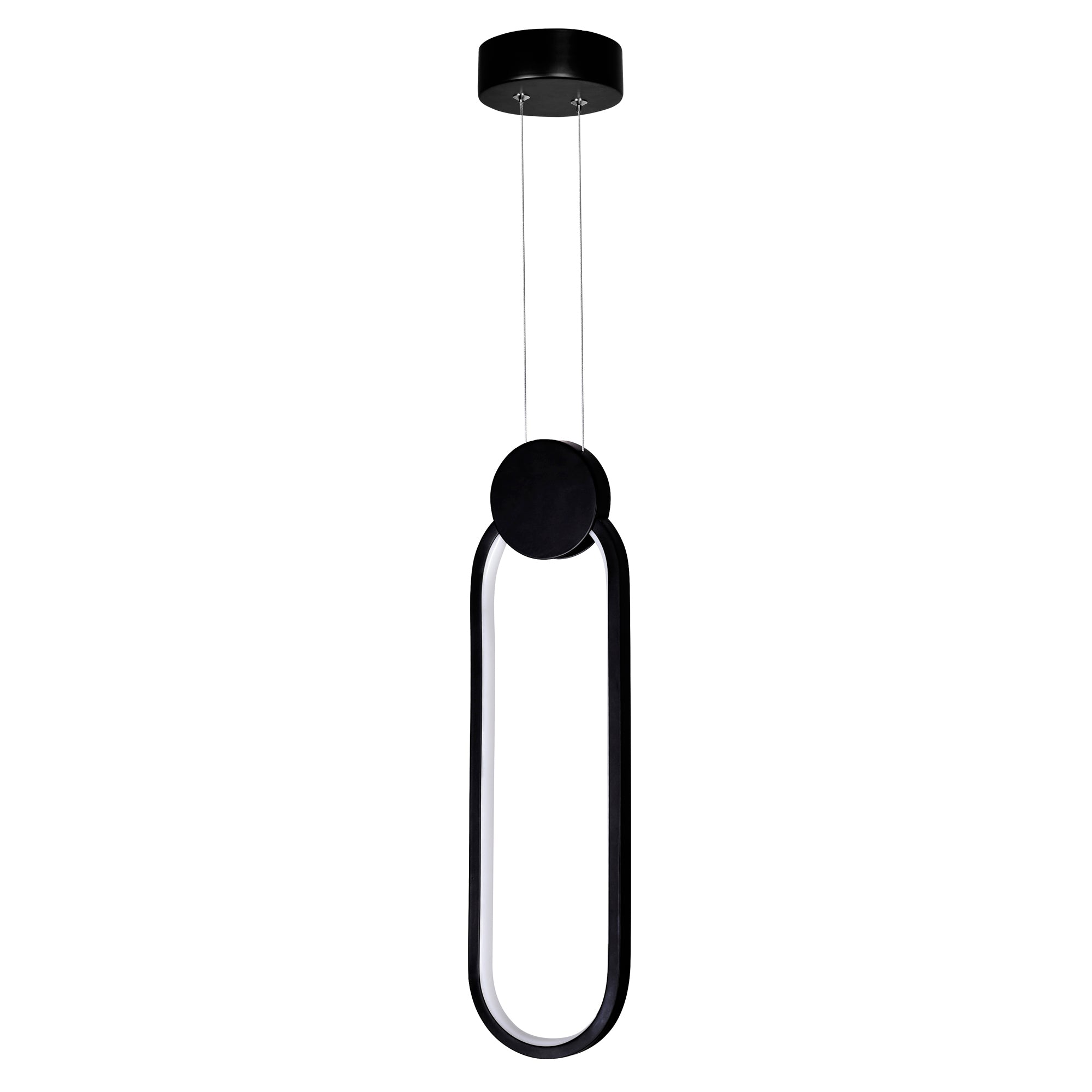 Pulley Integrated LED 1 Light 4 Inch Black Mini Pendant