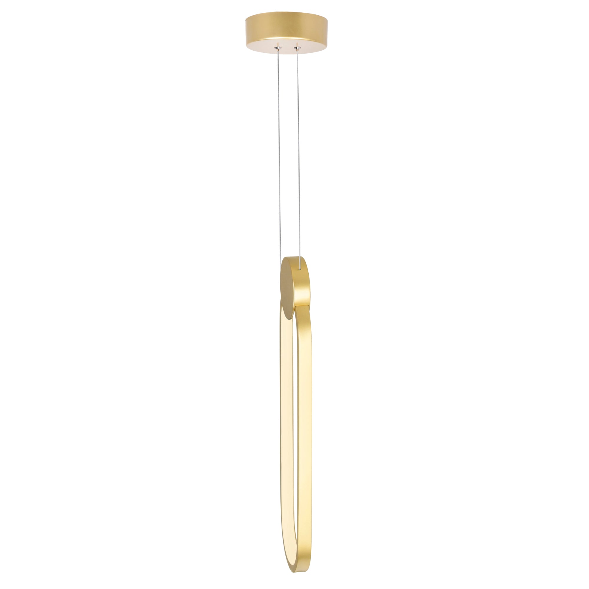 Pulley 4in Gold Mini Pendant Integrated LED
