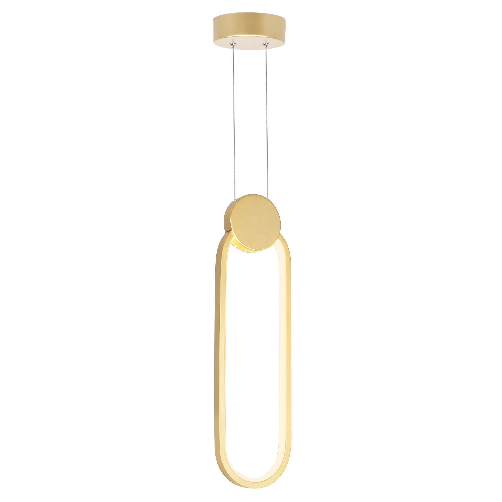 Pulley 4in Gold Mini Pendant Integrated LED