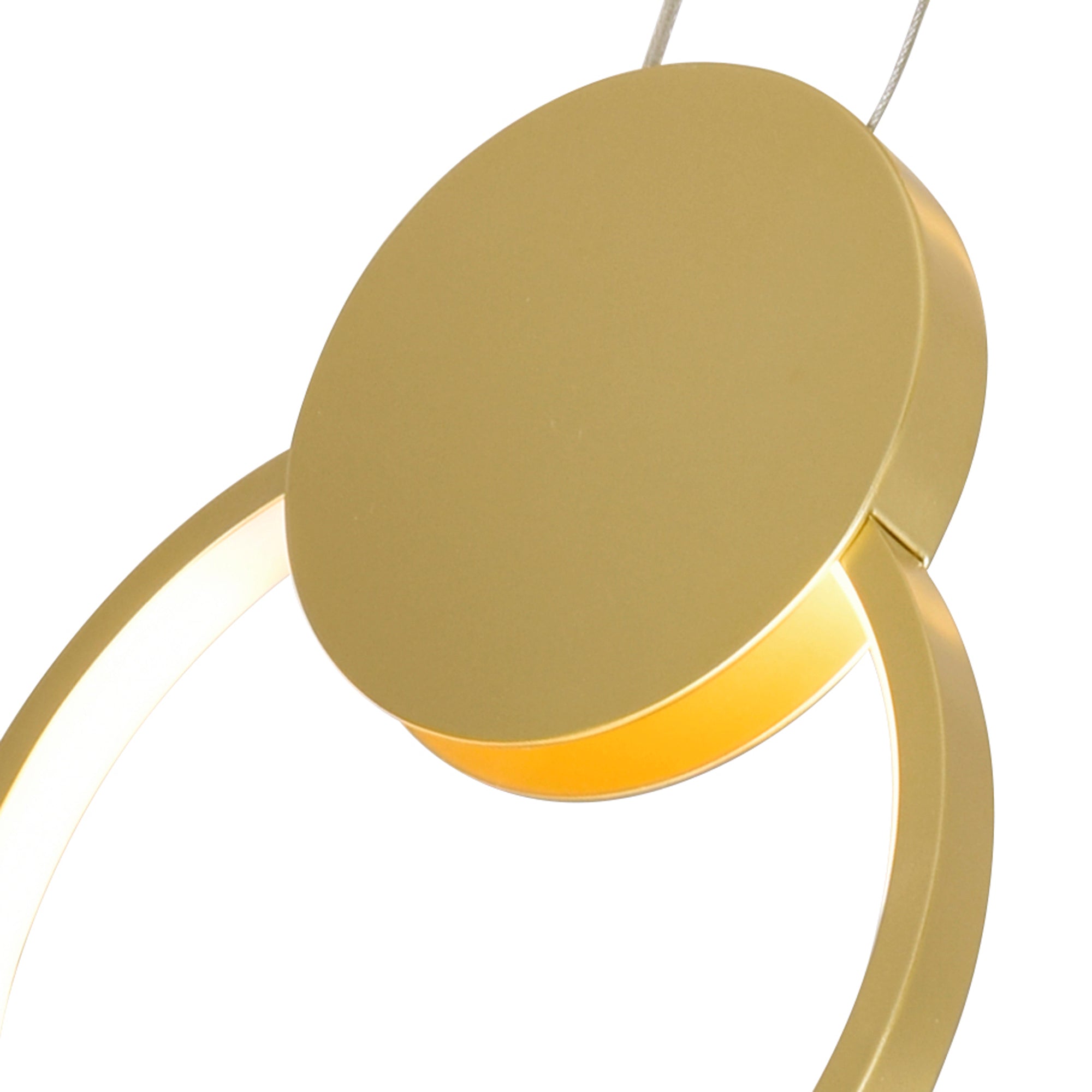 Pulley 8in Gold Mini Pendant Integrated LED