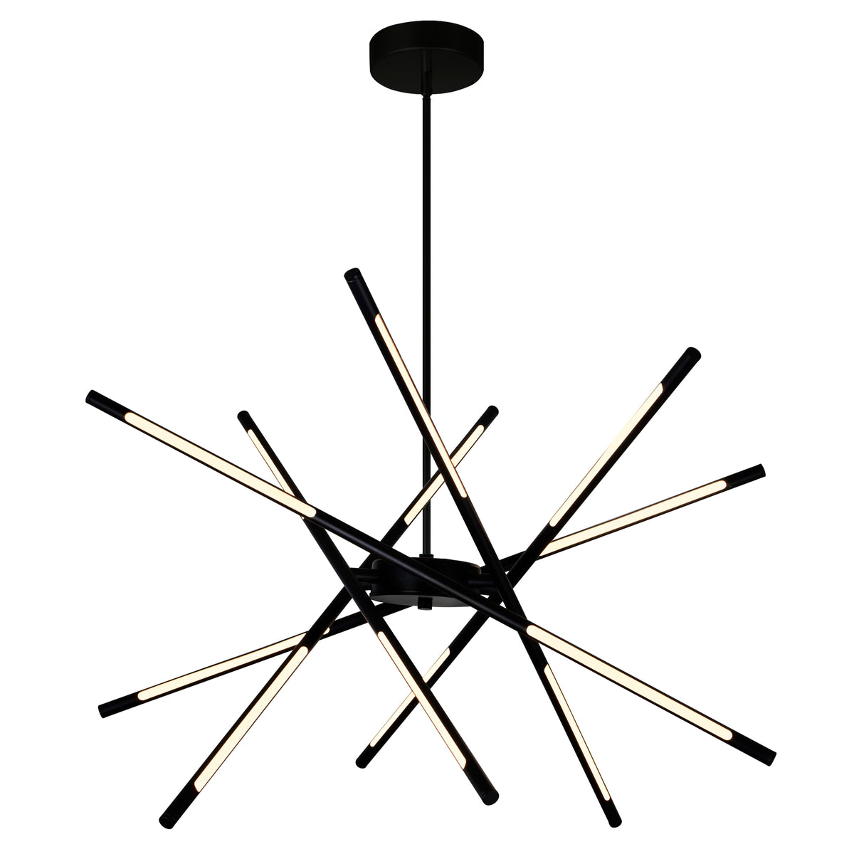 Oskil Chandeliers Black Finish LED 31in