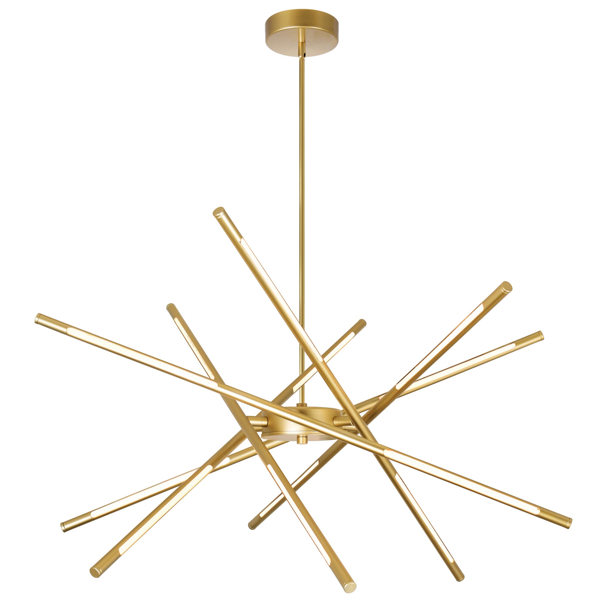 Oskil Chandeliers Satin Gold Integrated LED