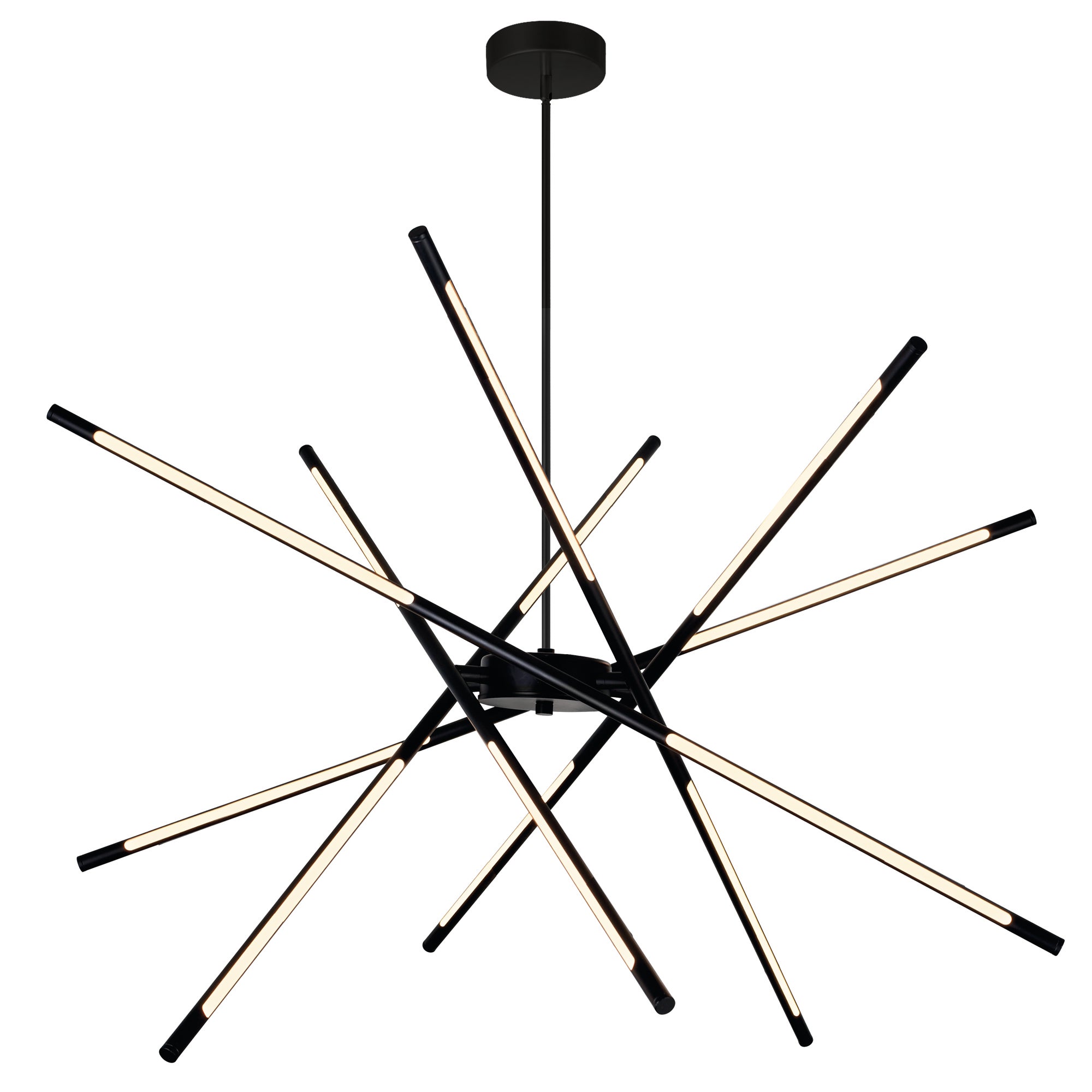Oskil Chandeliers 43in Black Integrated LED