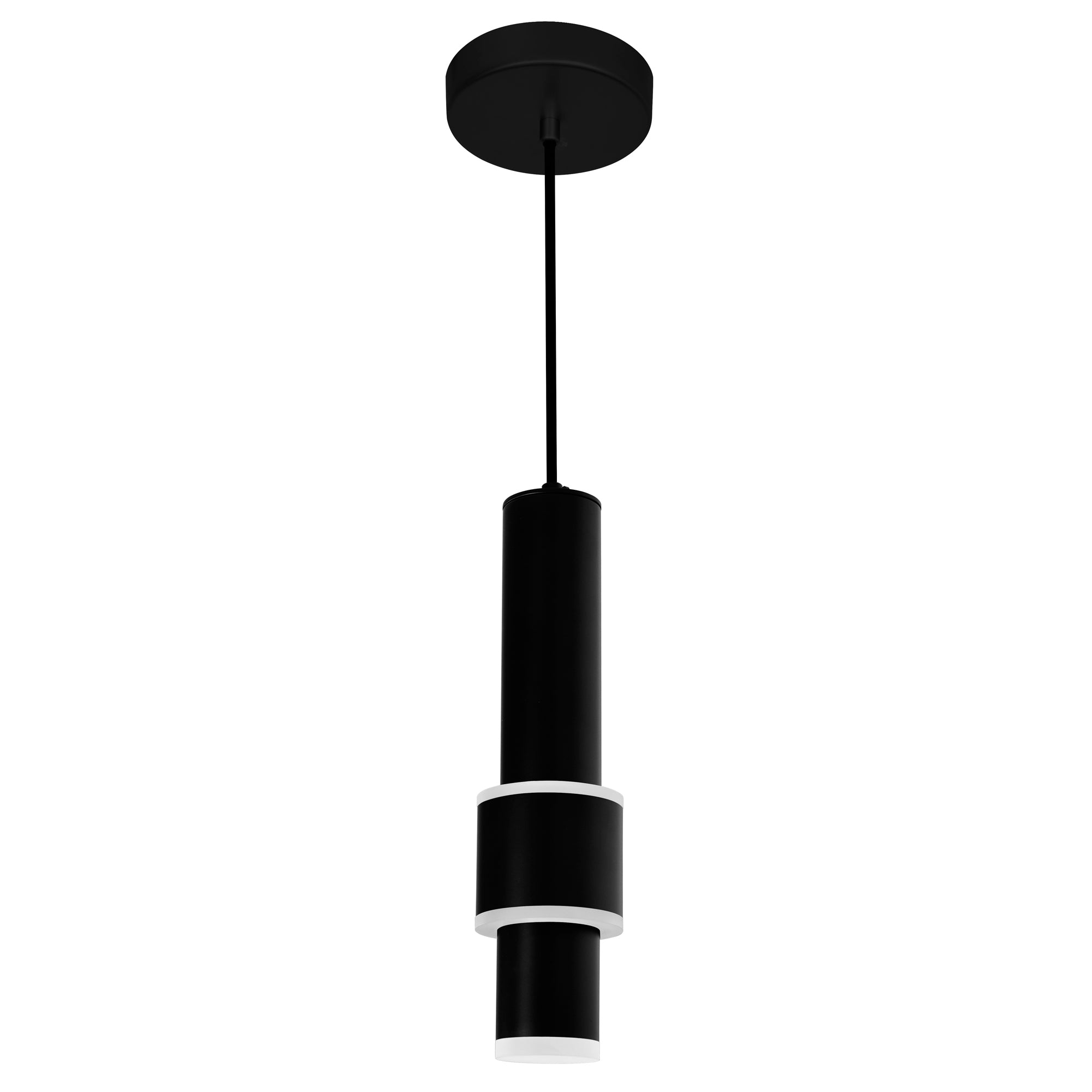 Lena Pendants Black Integrated LED 5 Inch