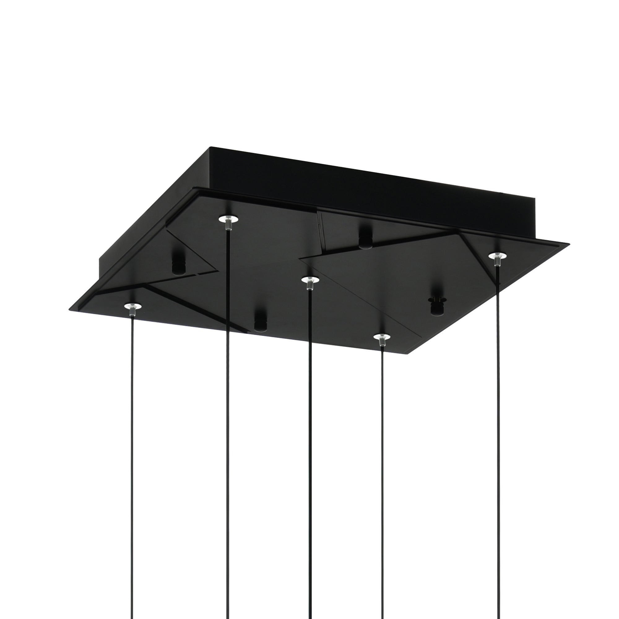 Valira Pendants Black LED 12in Glass