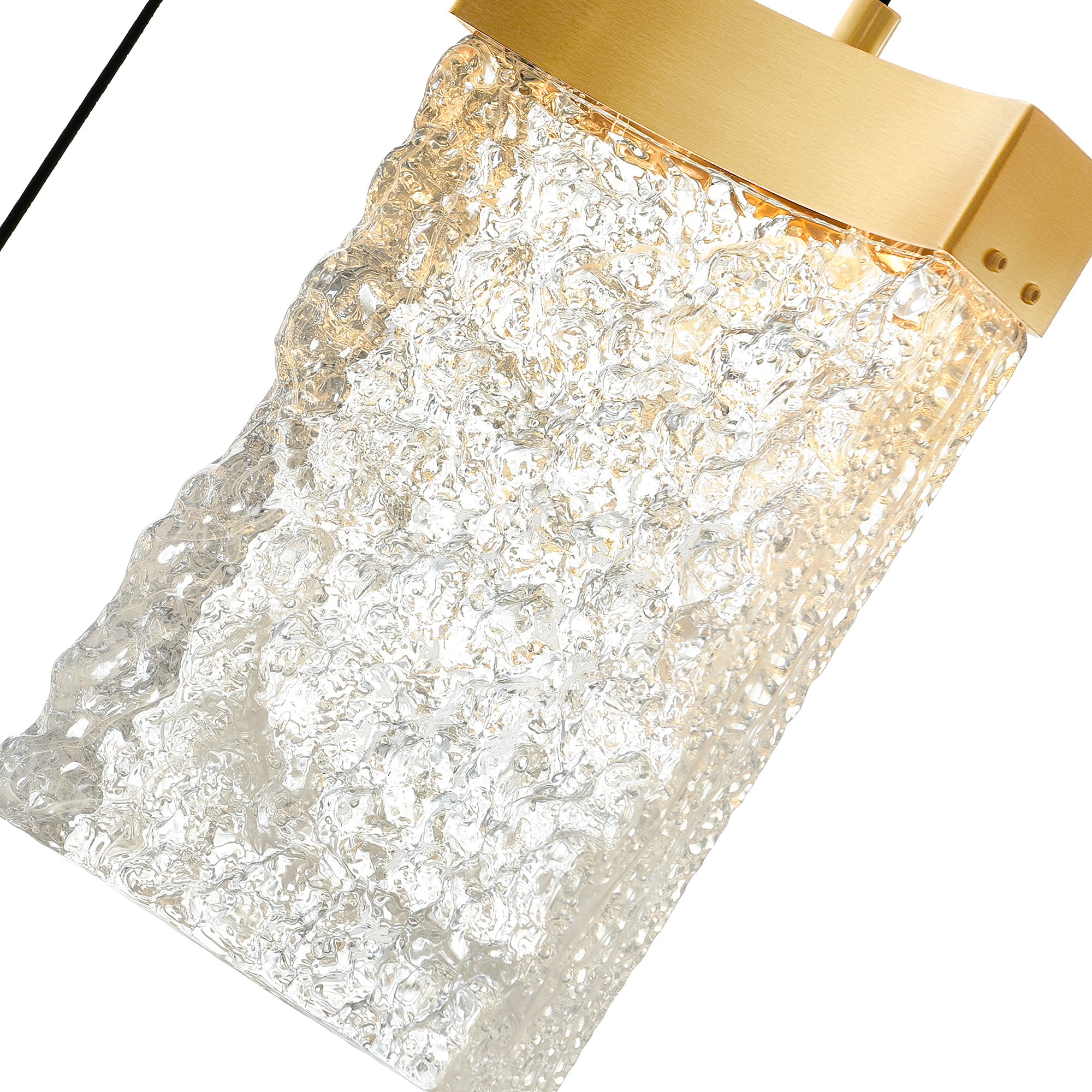 Lava Pendants Integrated LED Brass Glass