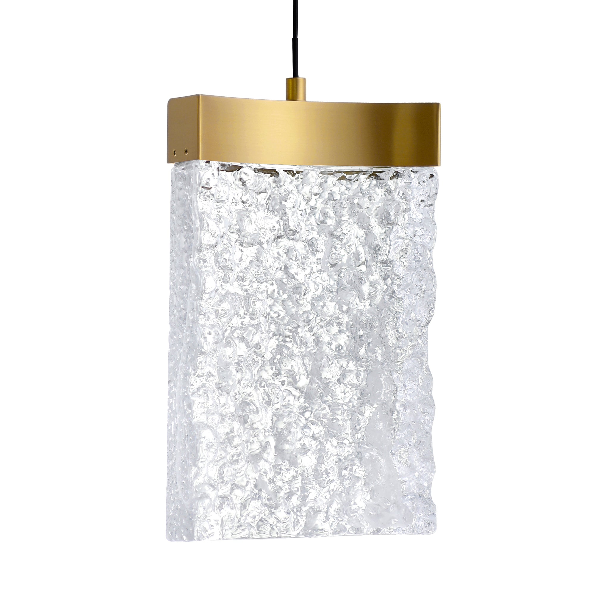 Lava Chandeliers Brass Integrated LED Design