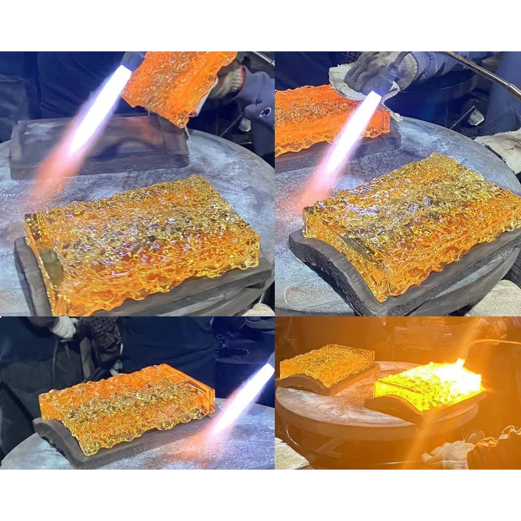 Lava Chandeliers Brass Integrated LED Design