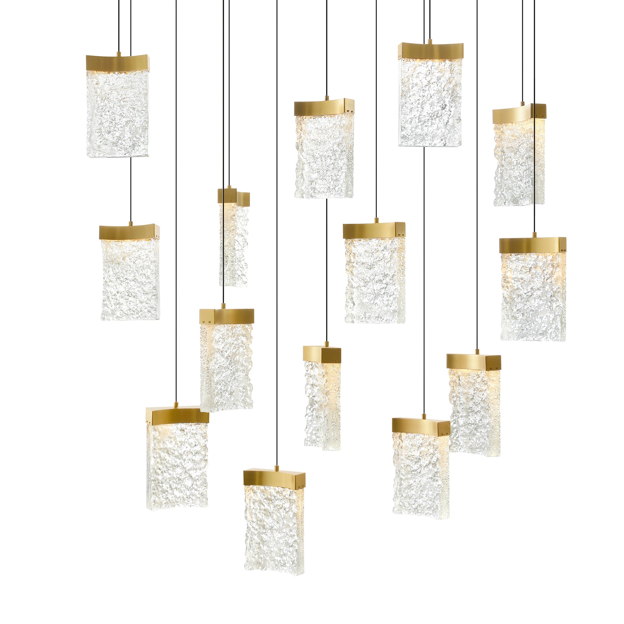 Lava Chandeliers Brass Handcrafted 48in LED