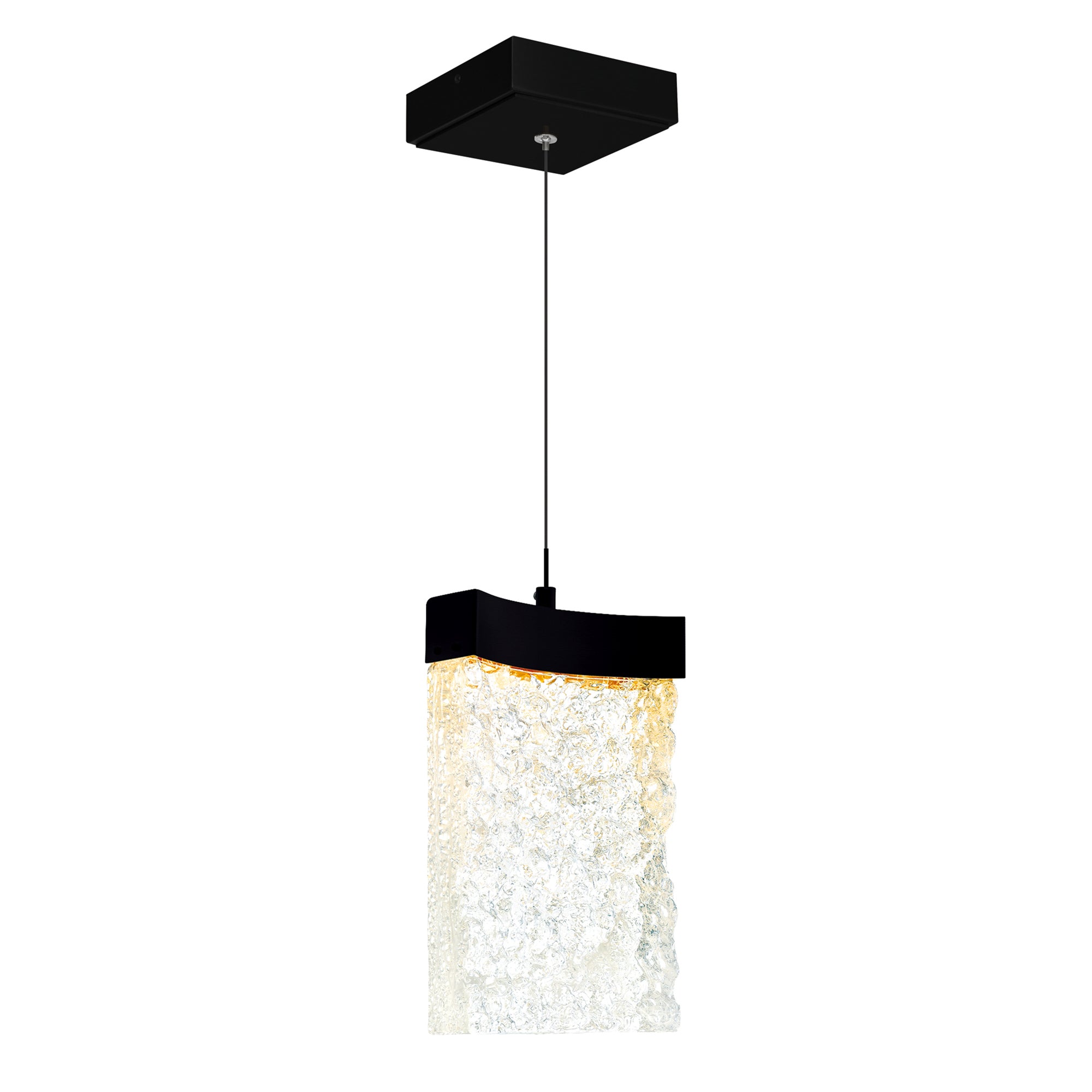 Lava Pendants Integrated 6in Black LED