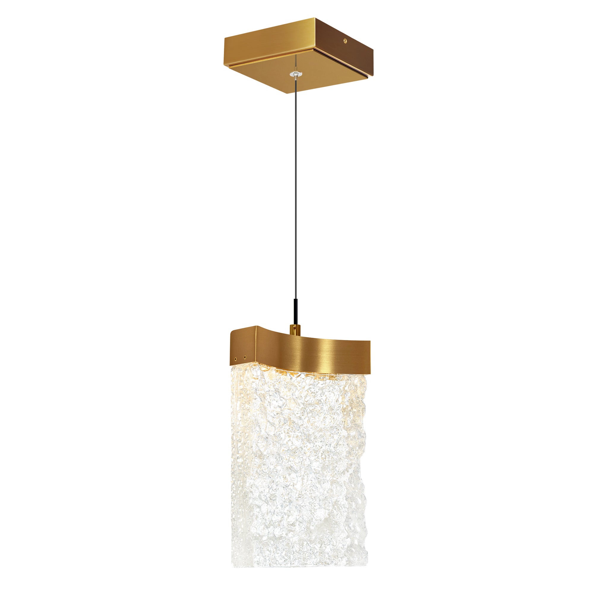 Lava Pendants Integrated LED Brass Finish