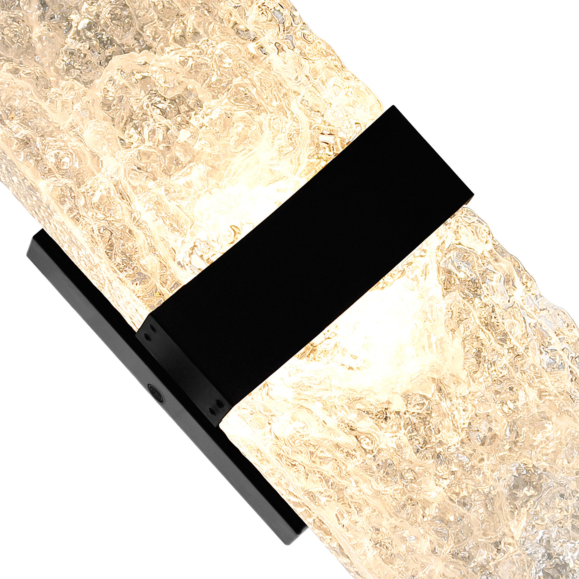 Lava Wall Lights 20in Black Handcrafted Glass