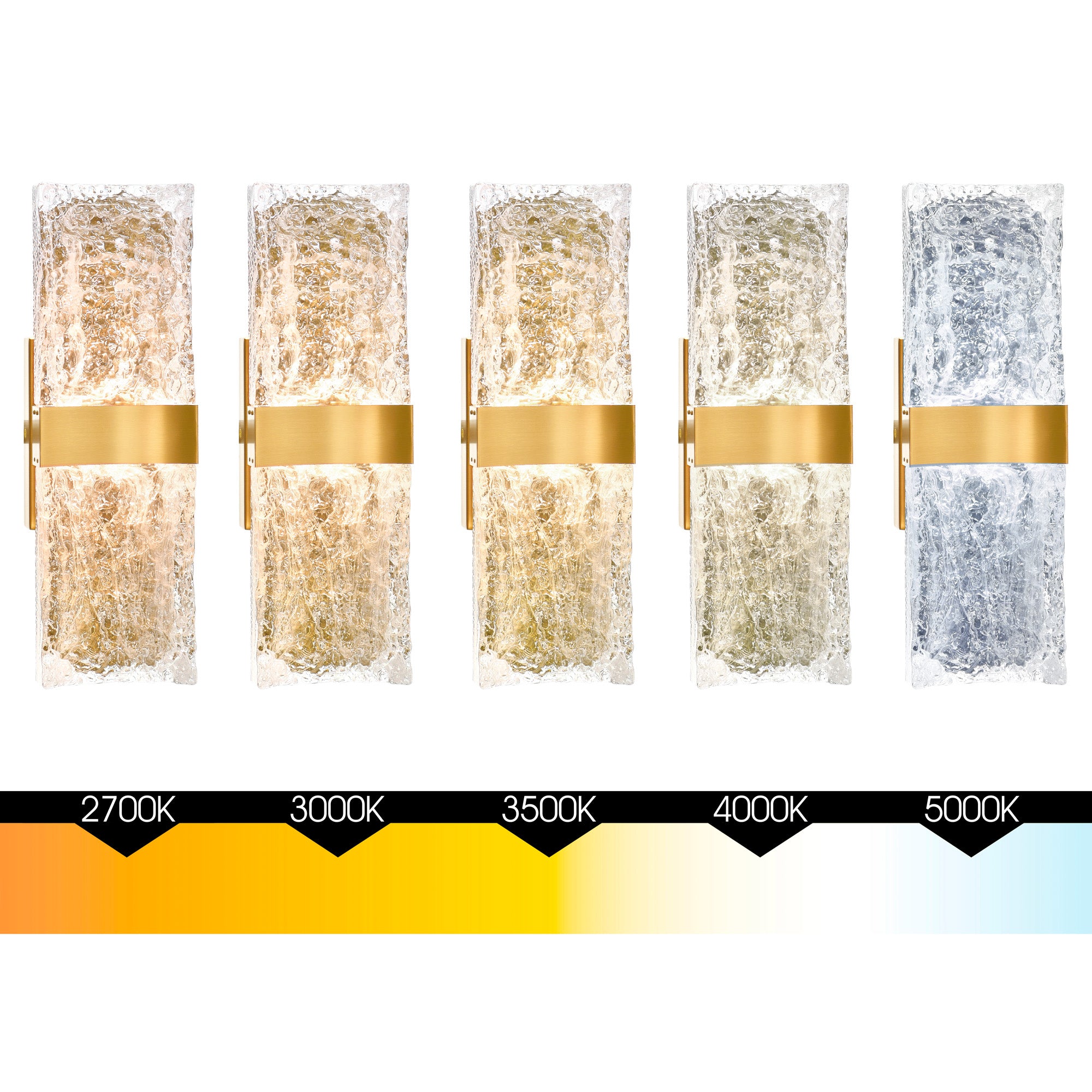 Lava Wall Lights Brass Integrated LED 20in