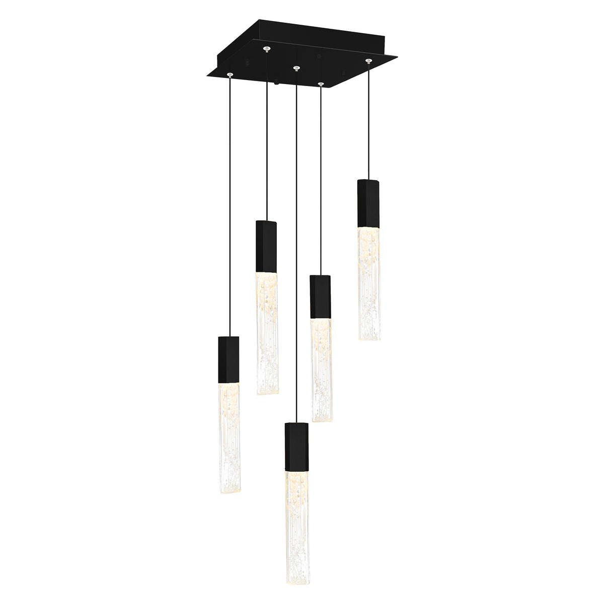 Greta Pendants LED 12in Black Finish