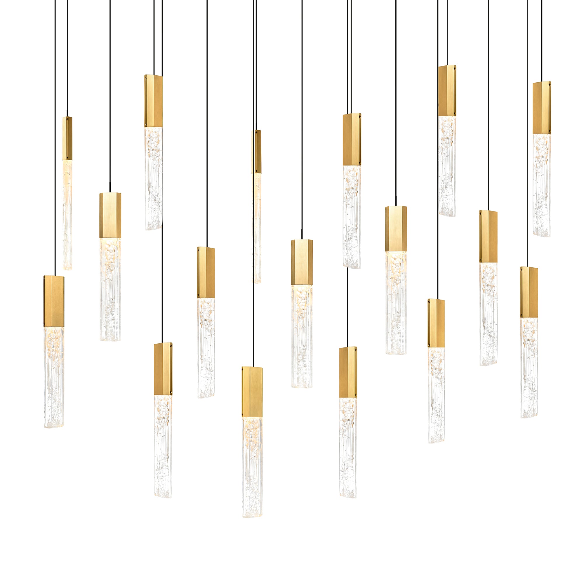 Greta Chandeliers Brass Finish LED 48in
