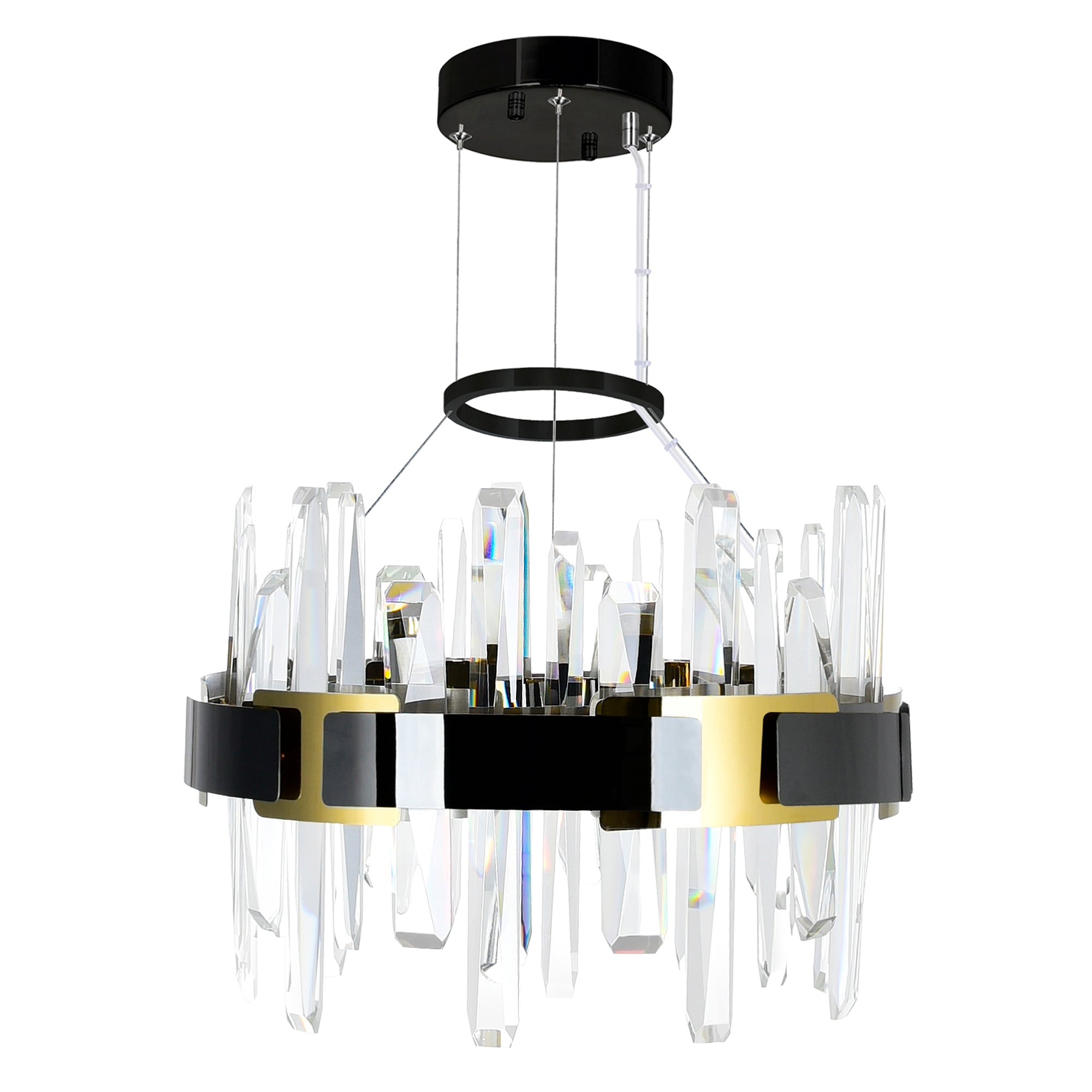 Aya Chandeliers Integrated LED Pearl Black