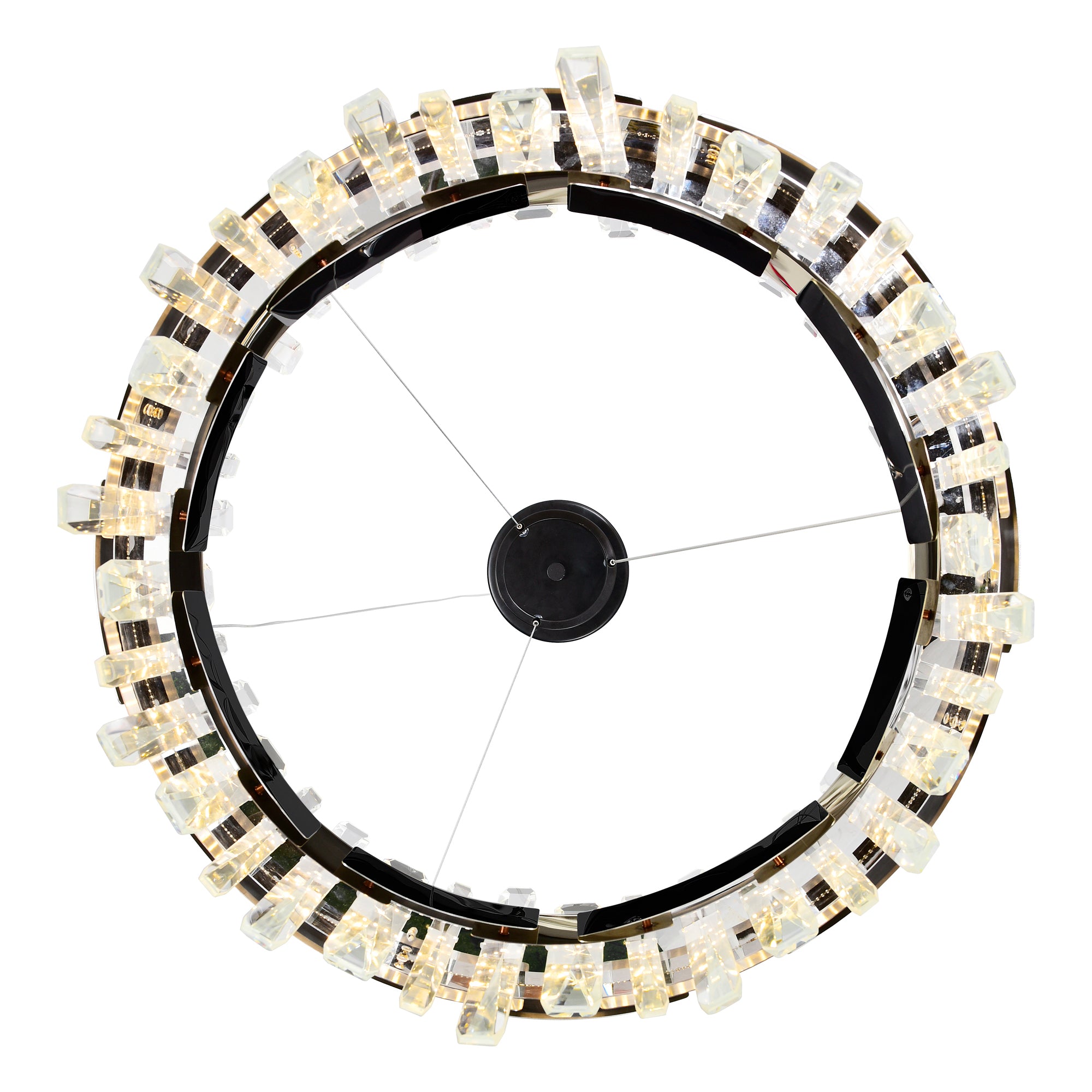 Aya Chandeliers 24 Inch Pearl Black LED