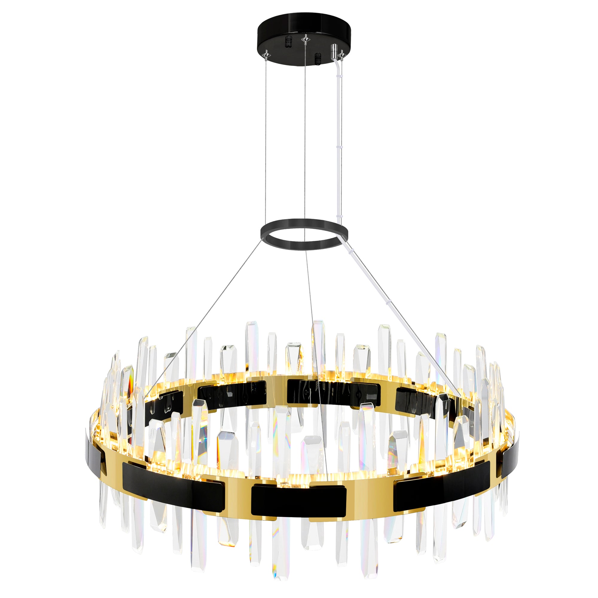Aya Chandeliers 32 Inch Pearl Black LED
