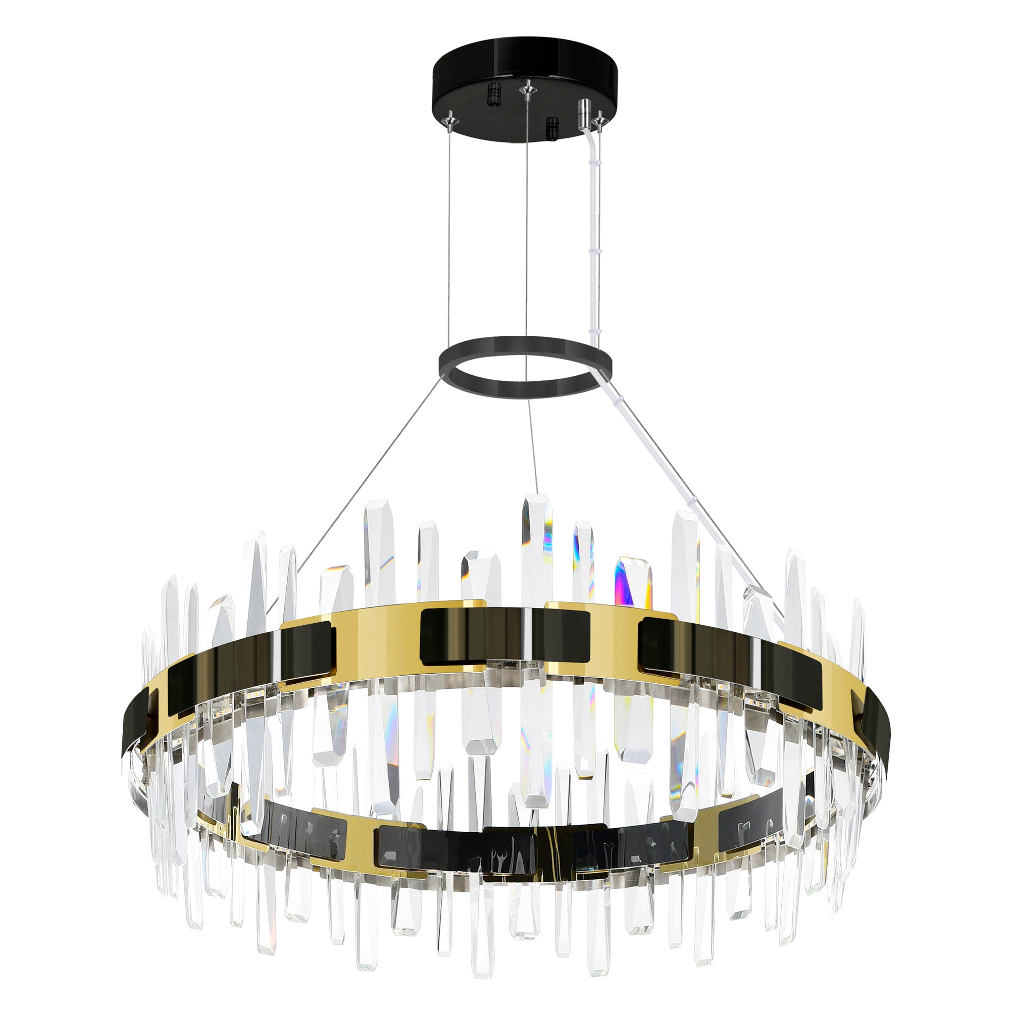 Aya Chandeliers 32 Inch Pearl Black LED