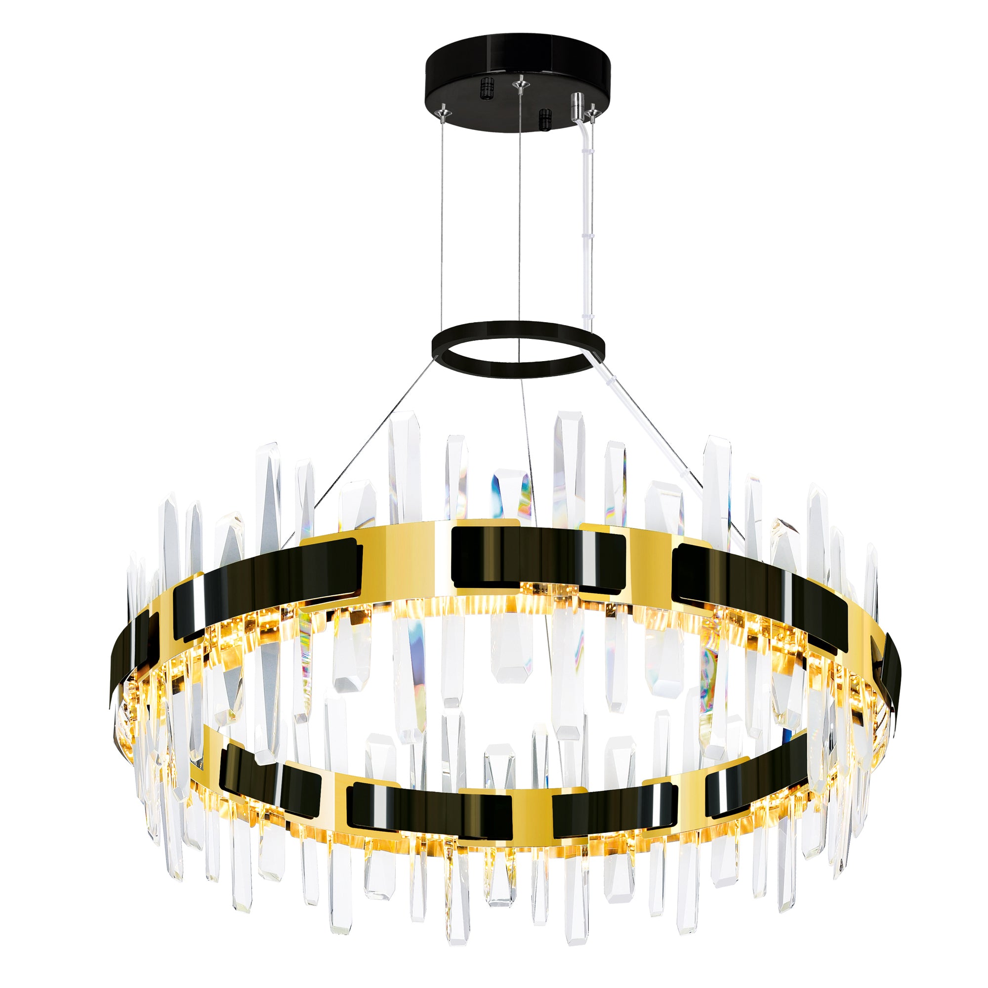 Aya Chandeliers 32 Inch Pearl Black LED