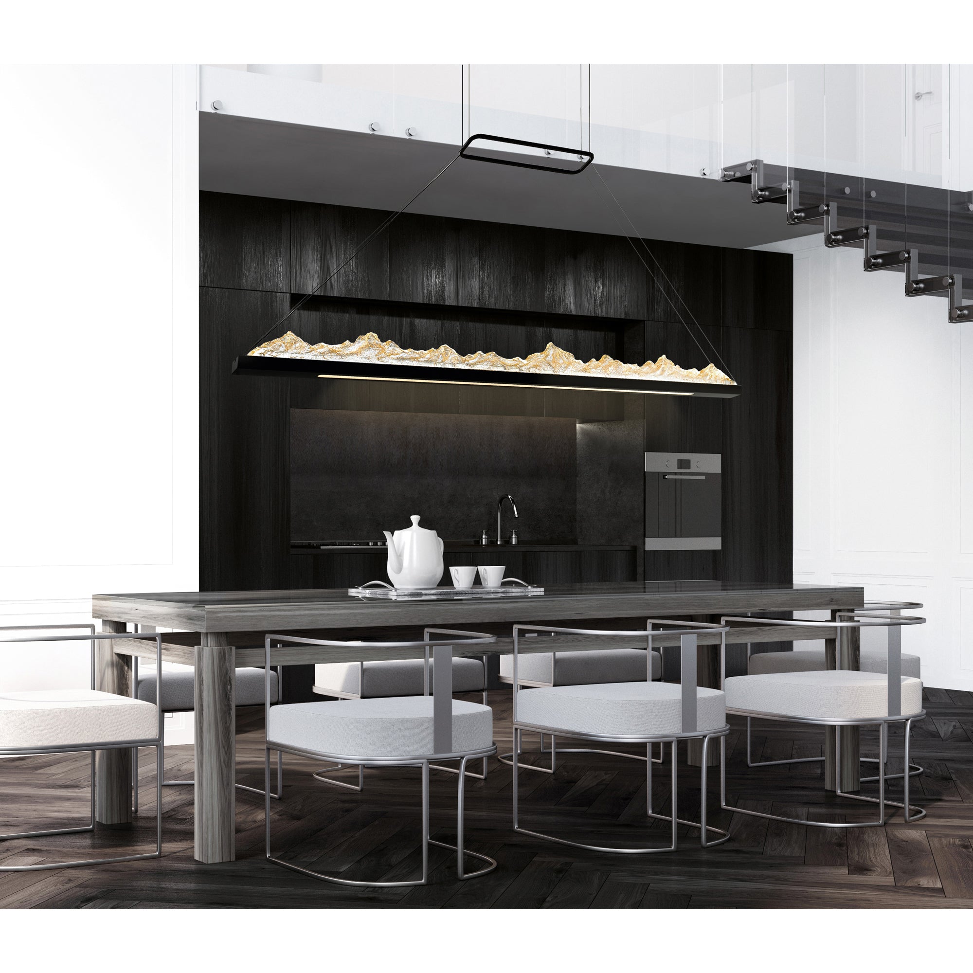 Himalayas Chandeliers 62 Inch Black LED