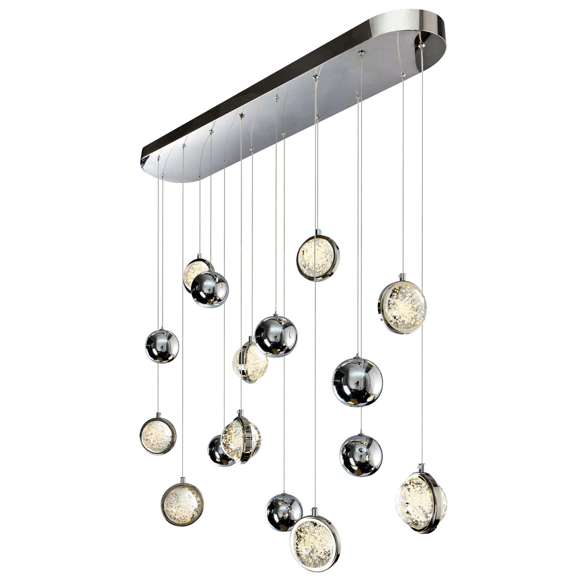 Salvador Chandeliers 9 Lights Polished Nickel